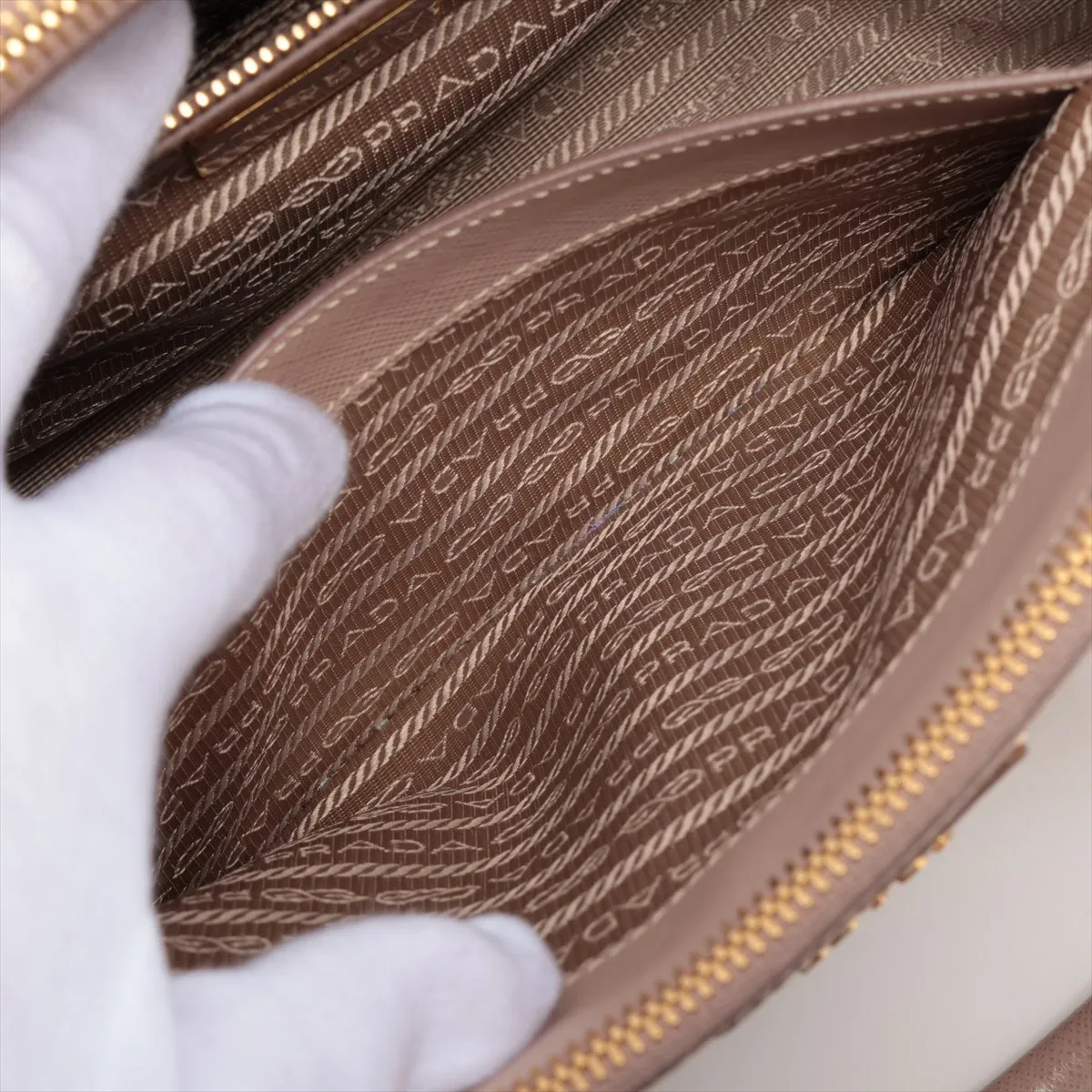 Saffiano Leather 2WAY Handbag Pink — view 9