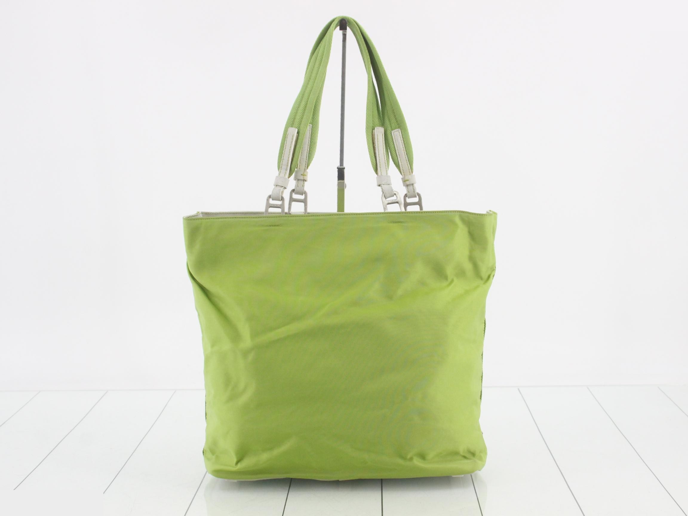 Nylon tote bag, light green — view 2