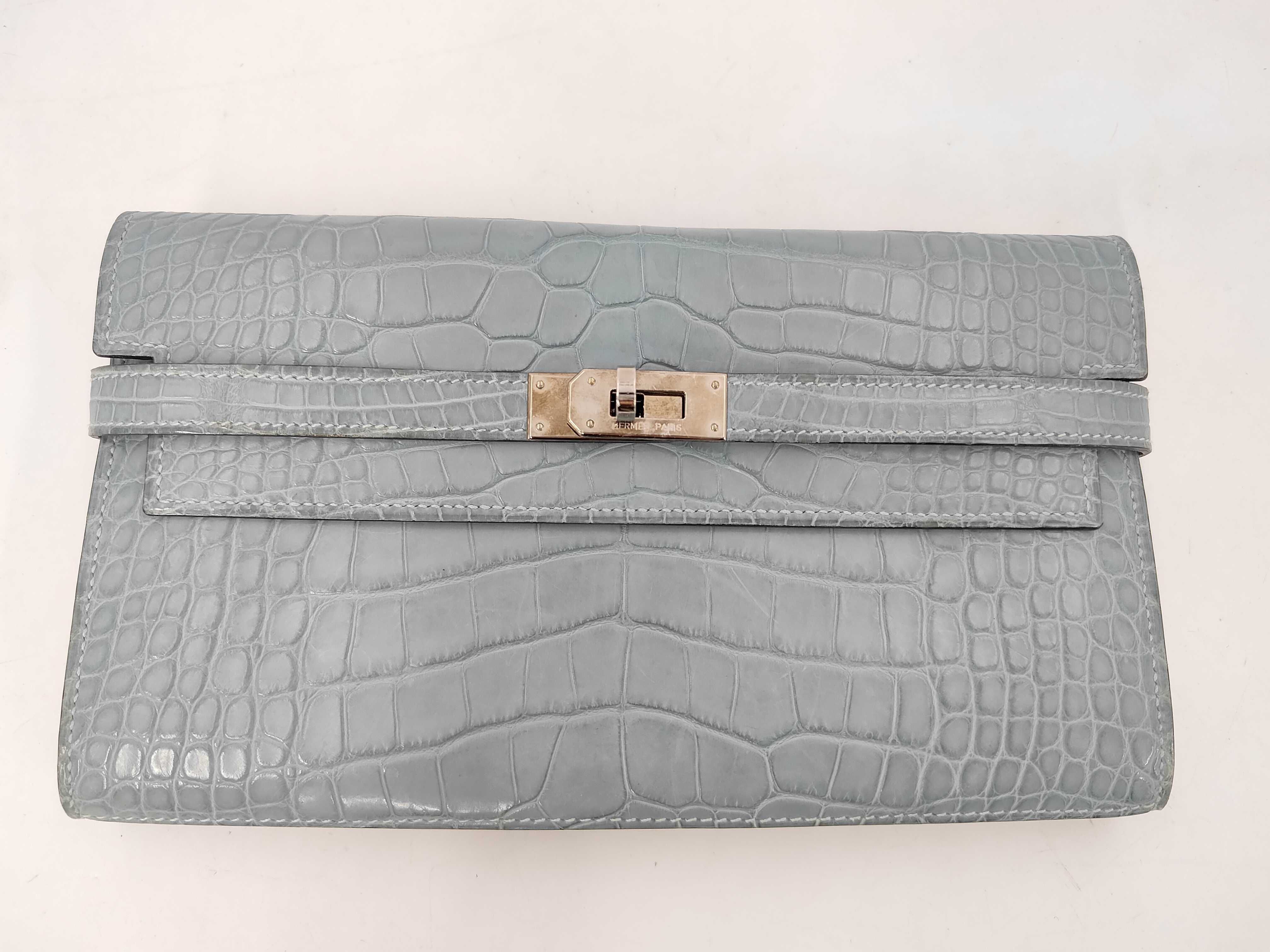 Kelly Wallet Crocodile Leather Wallet