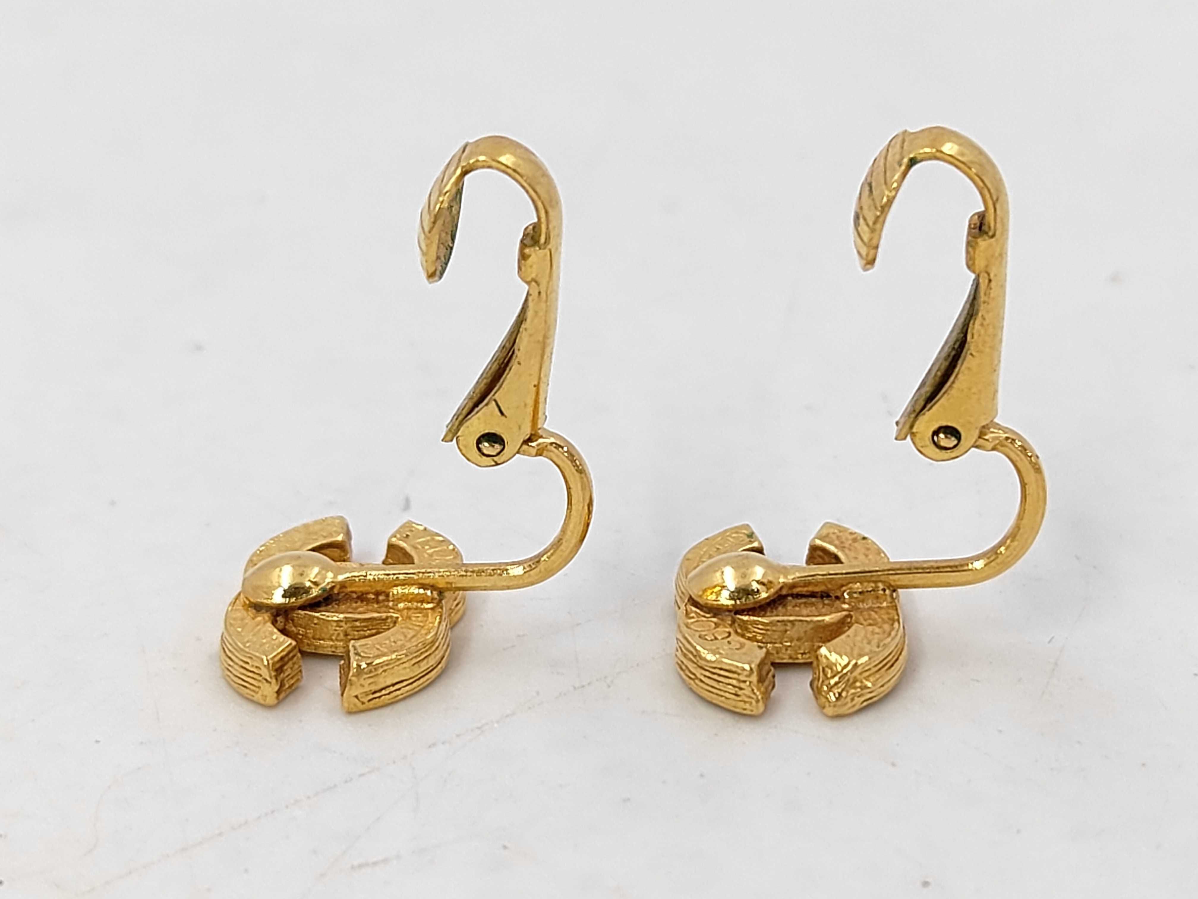 Coco Stone Engraved Earrings — view 3