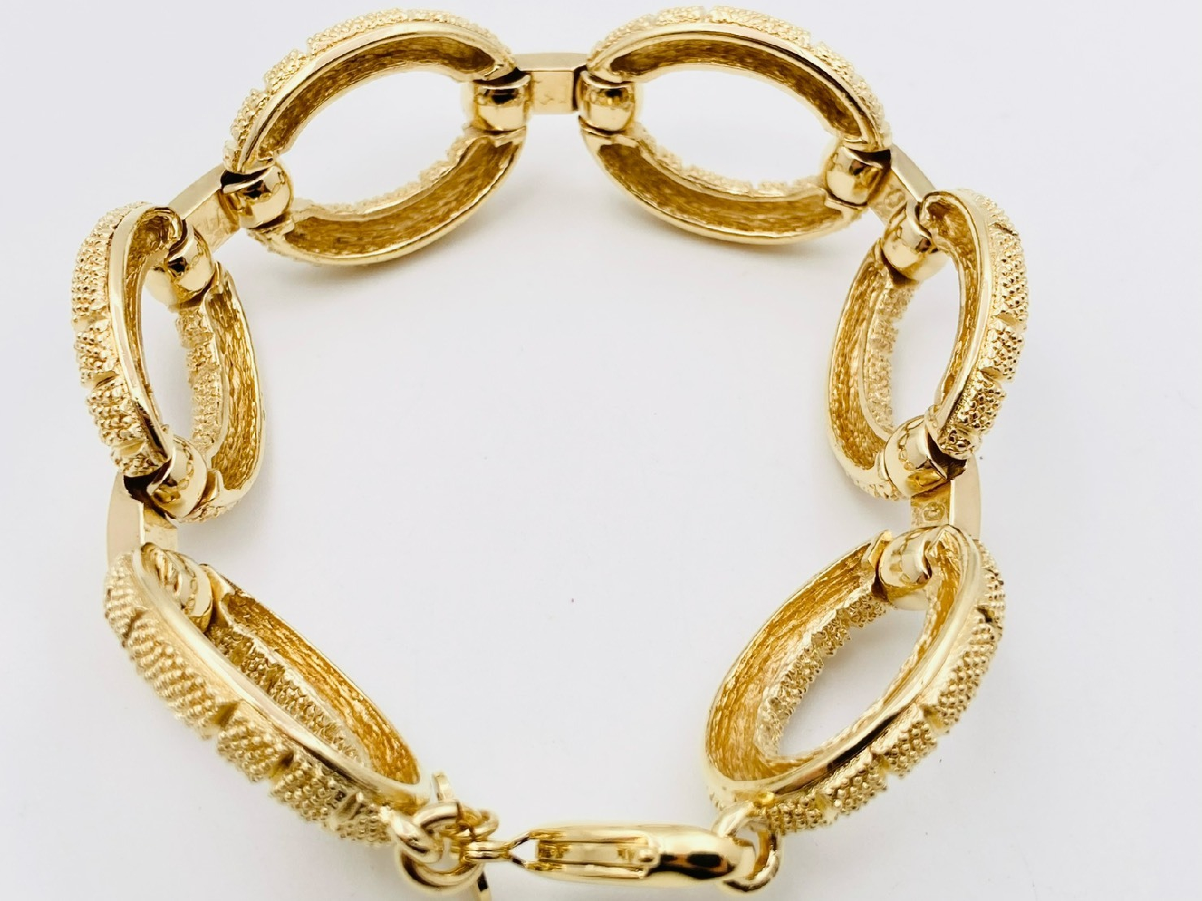 Oval Circle Bracelet, Gold Bracelet/Bangle — view 2