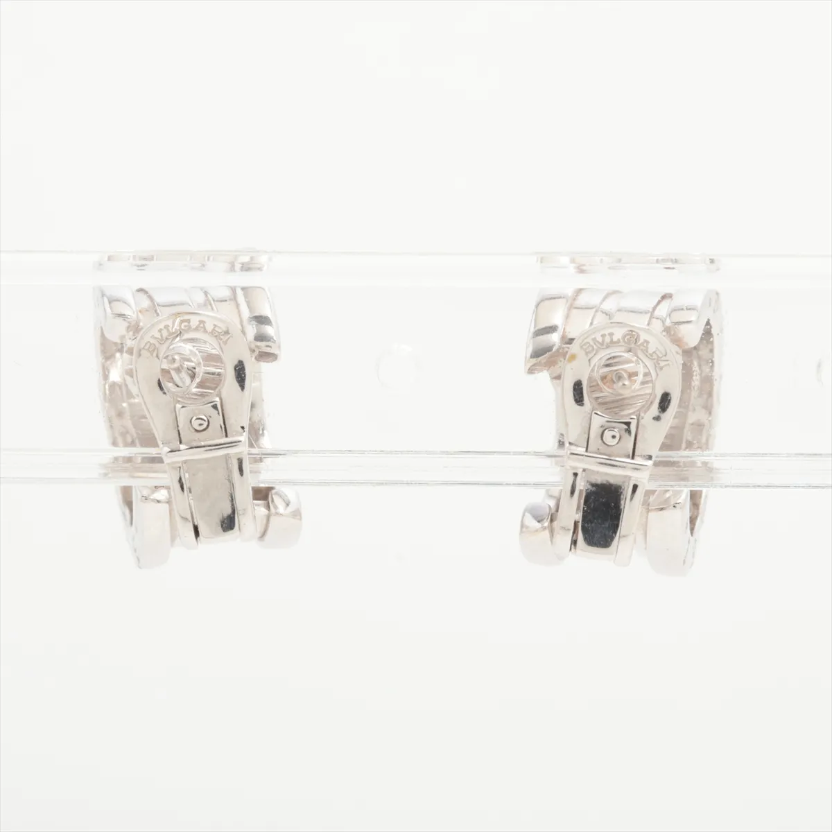 B.zero1 earrings, 750 (WG), 15.3g. One clasp is slightly loose. Post is bent. — view 3