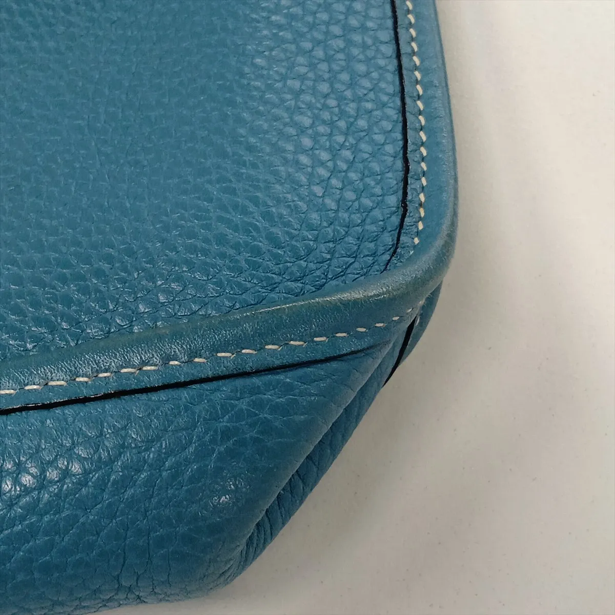 Evelyne 1 29 PM Taurillon Clemence Blue Jean Silver Hardware H:2004 — view 12