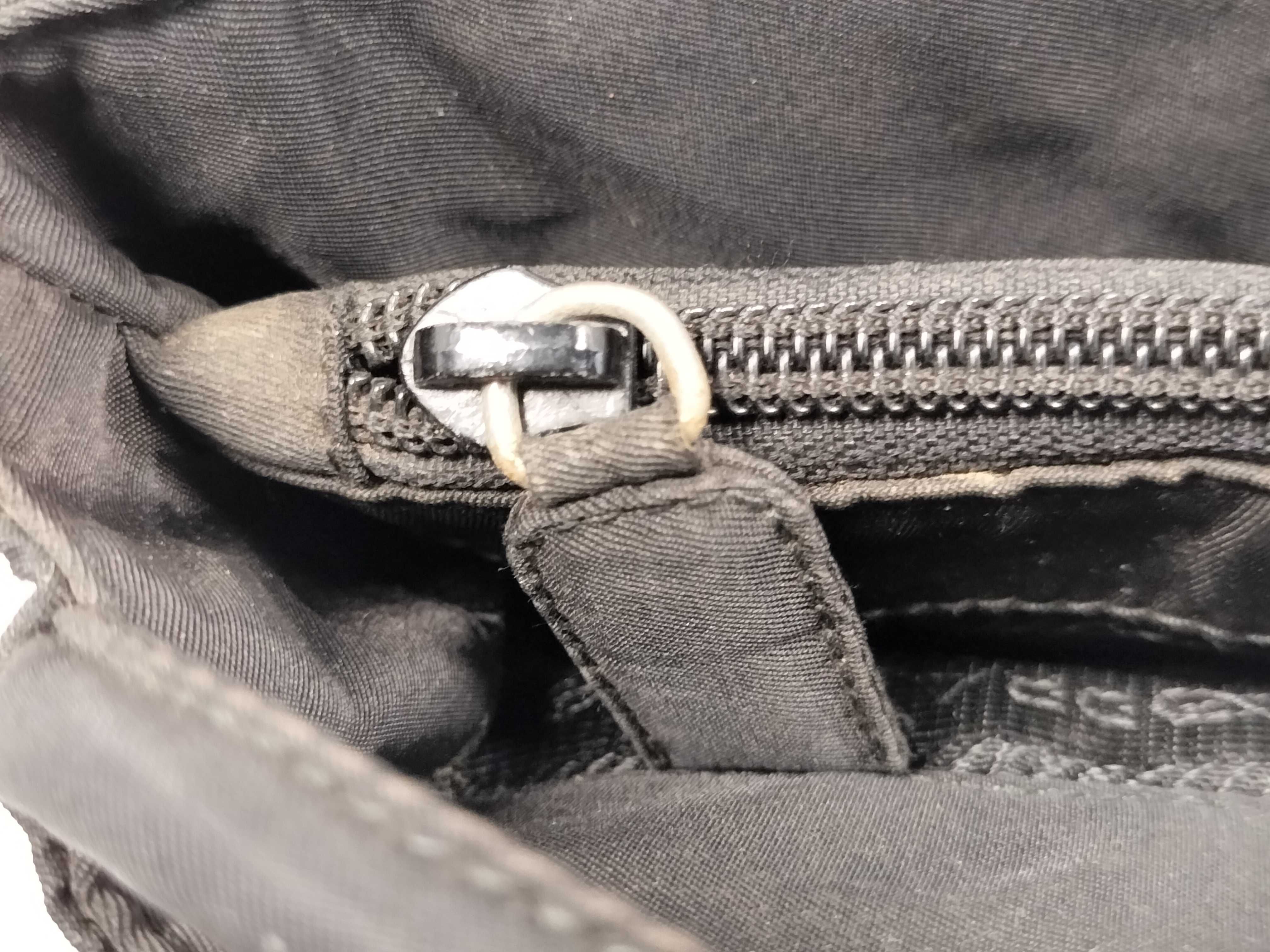 Nylon Triangle Logo Black Nylon Handbag — view 15