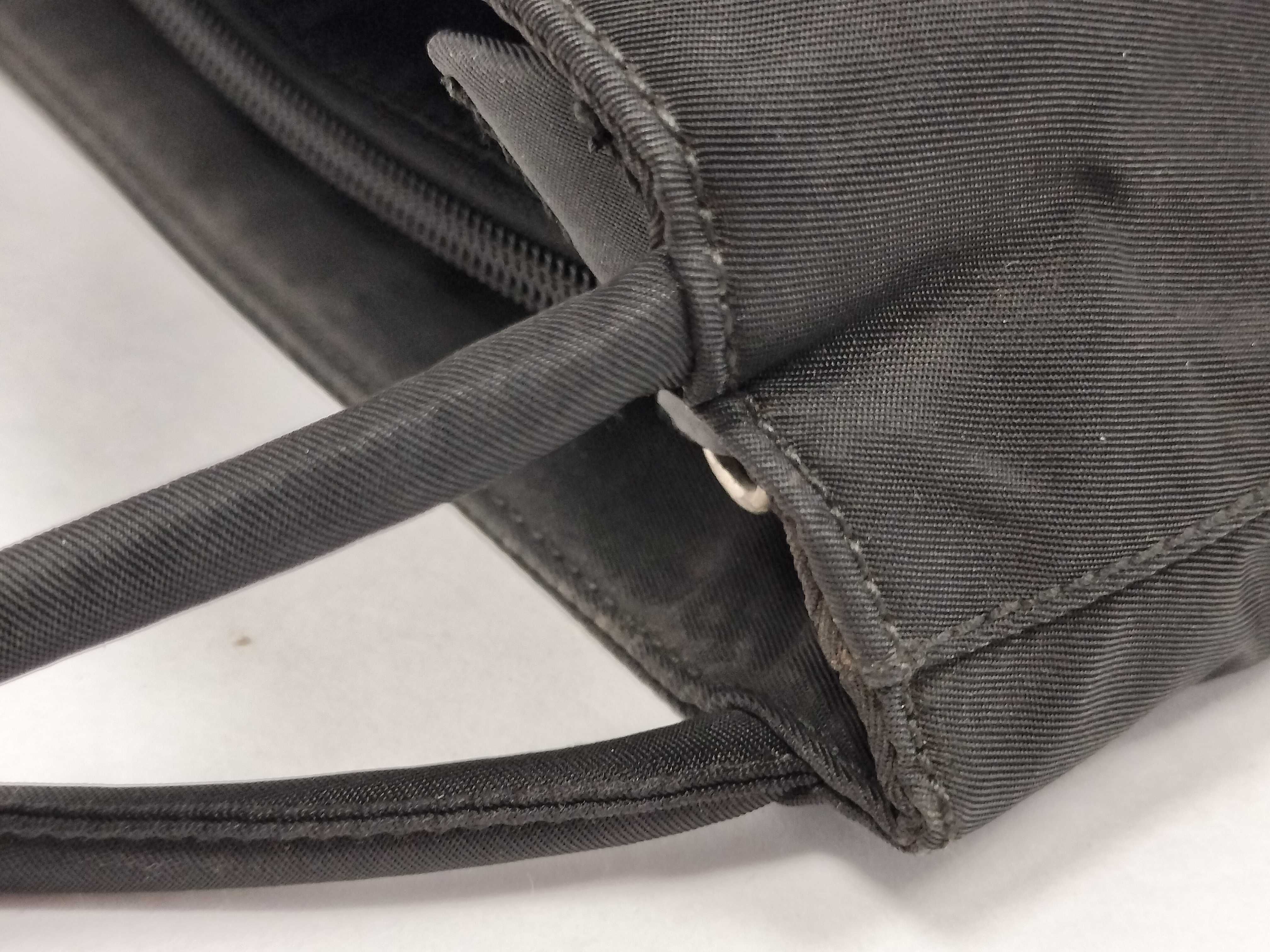 Nylon Triangle Logo Black Nylon Handbag — view 5