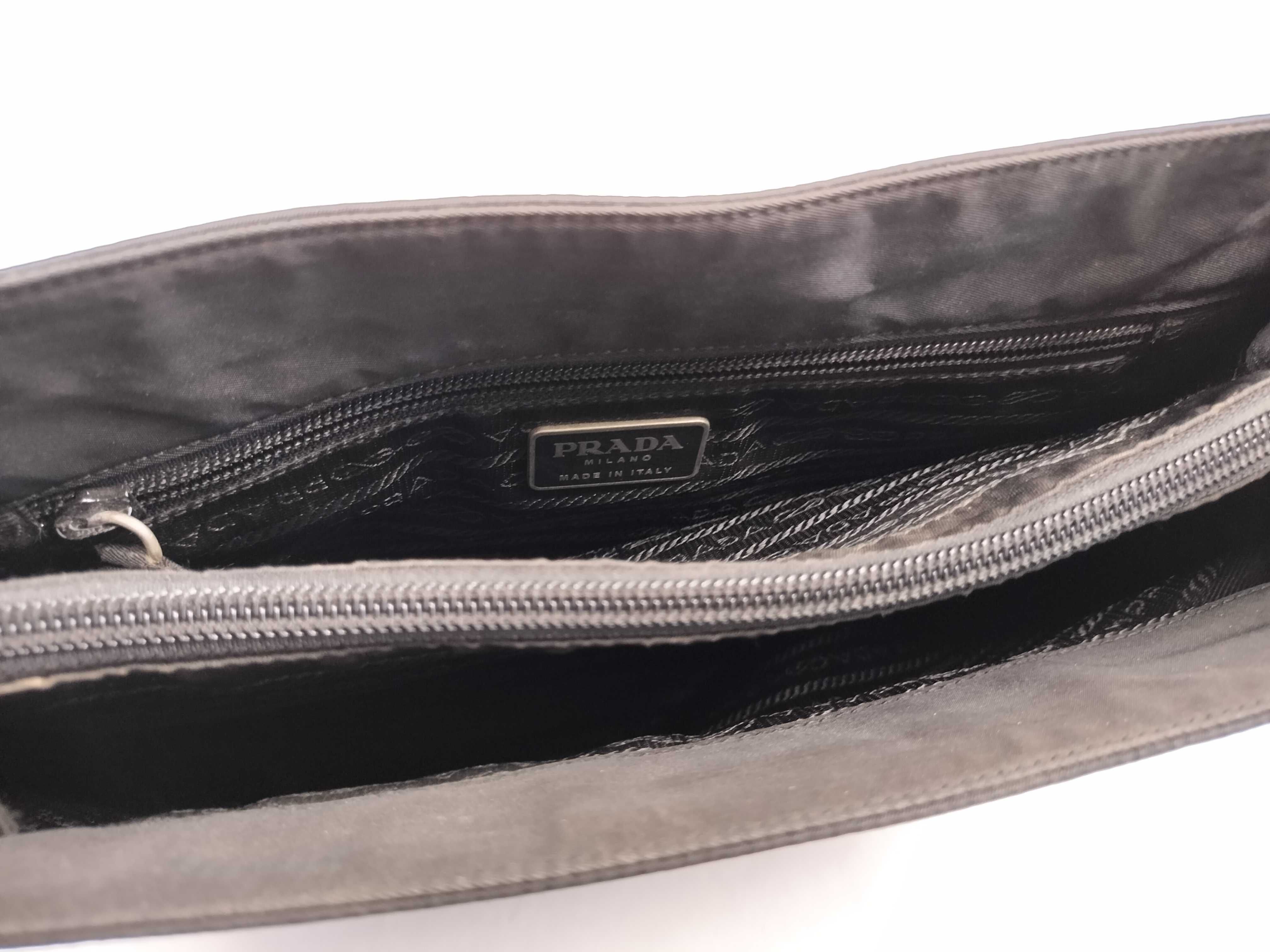 Nylon Triangle Logo Black Nylon Handbag — view 9