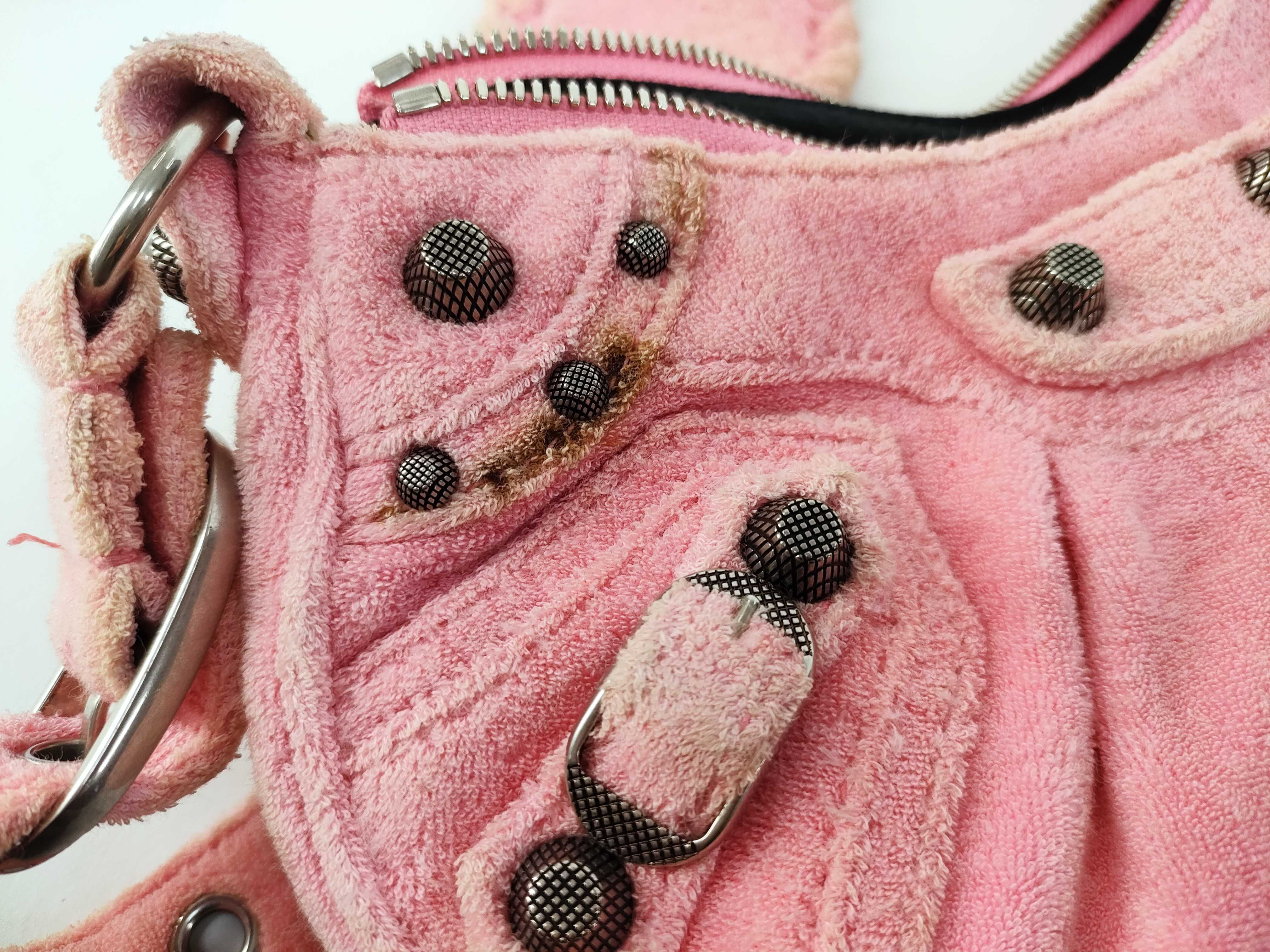 Le Cagoule Mini Pink Terry Cloth Shoulder Bag 671309.5812.O.002123 — view 12