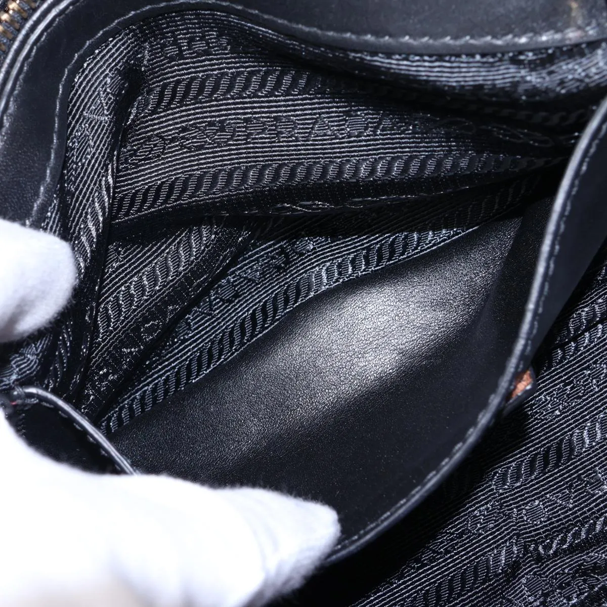 Leather 2-Way Handbag, Black — view 10
