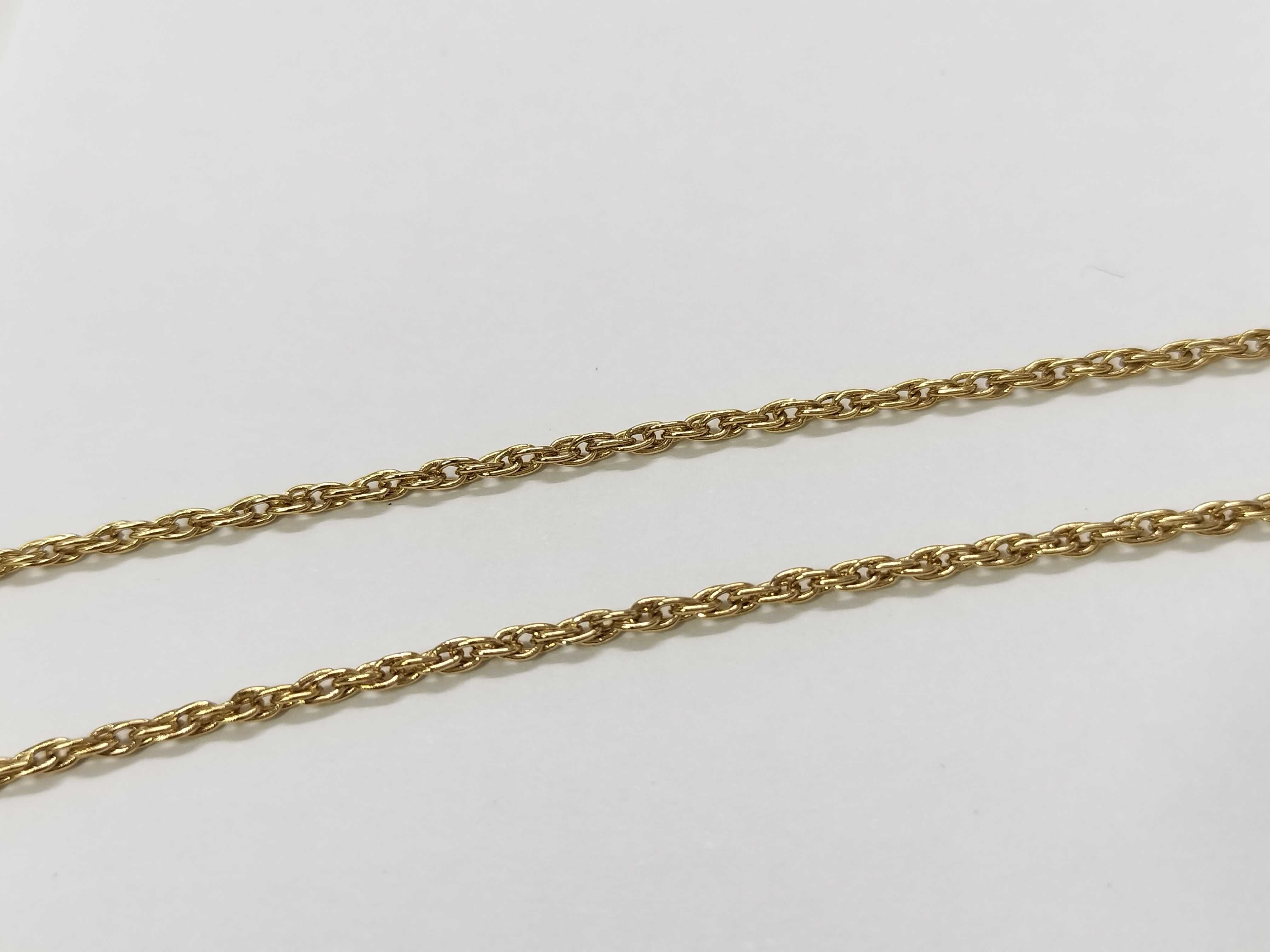G-logo ribbon rhinestone gold necklace — view 9