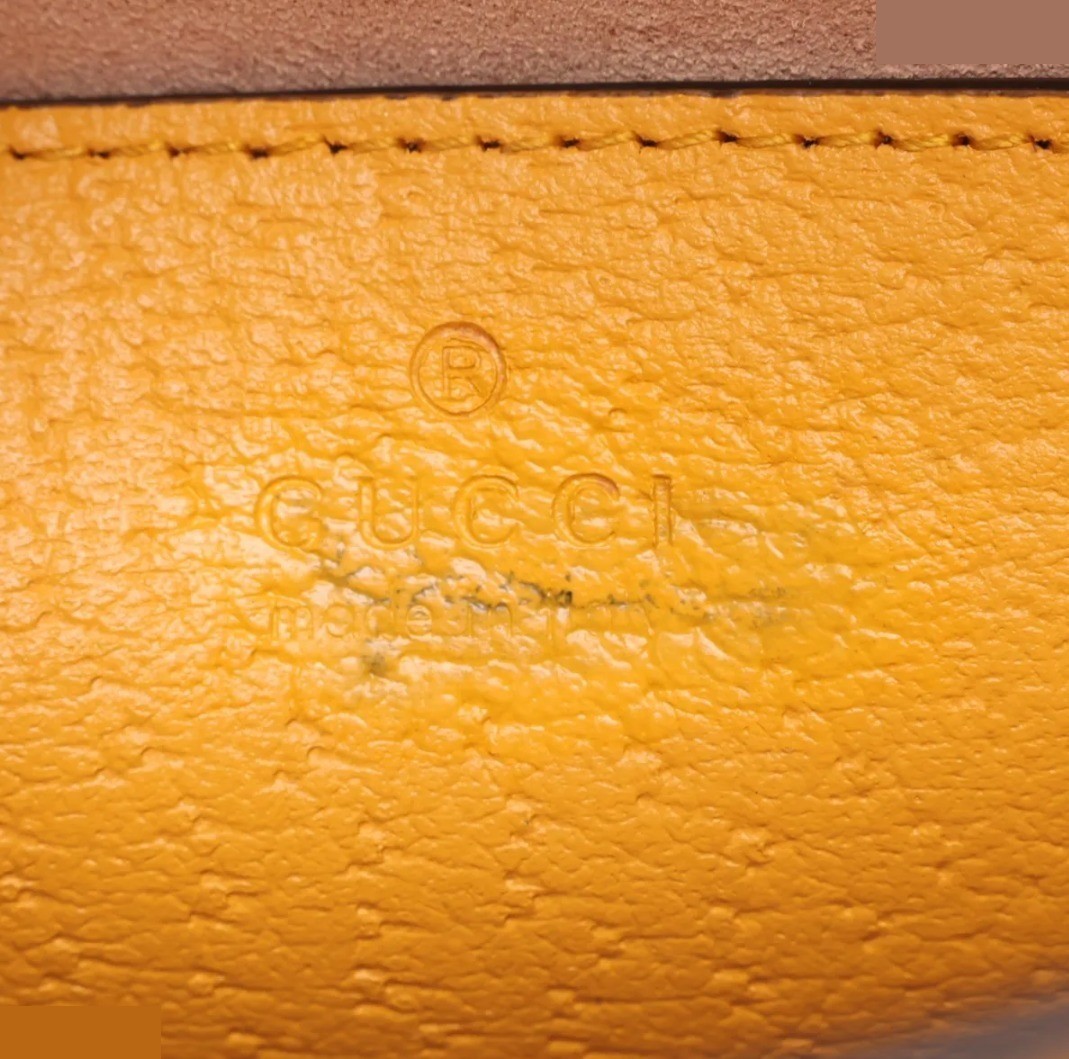 Comes with box. Bamboo Diana 702721 Leather 2-Way Bag, Yellow. — view 8