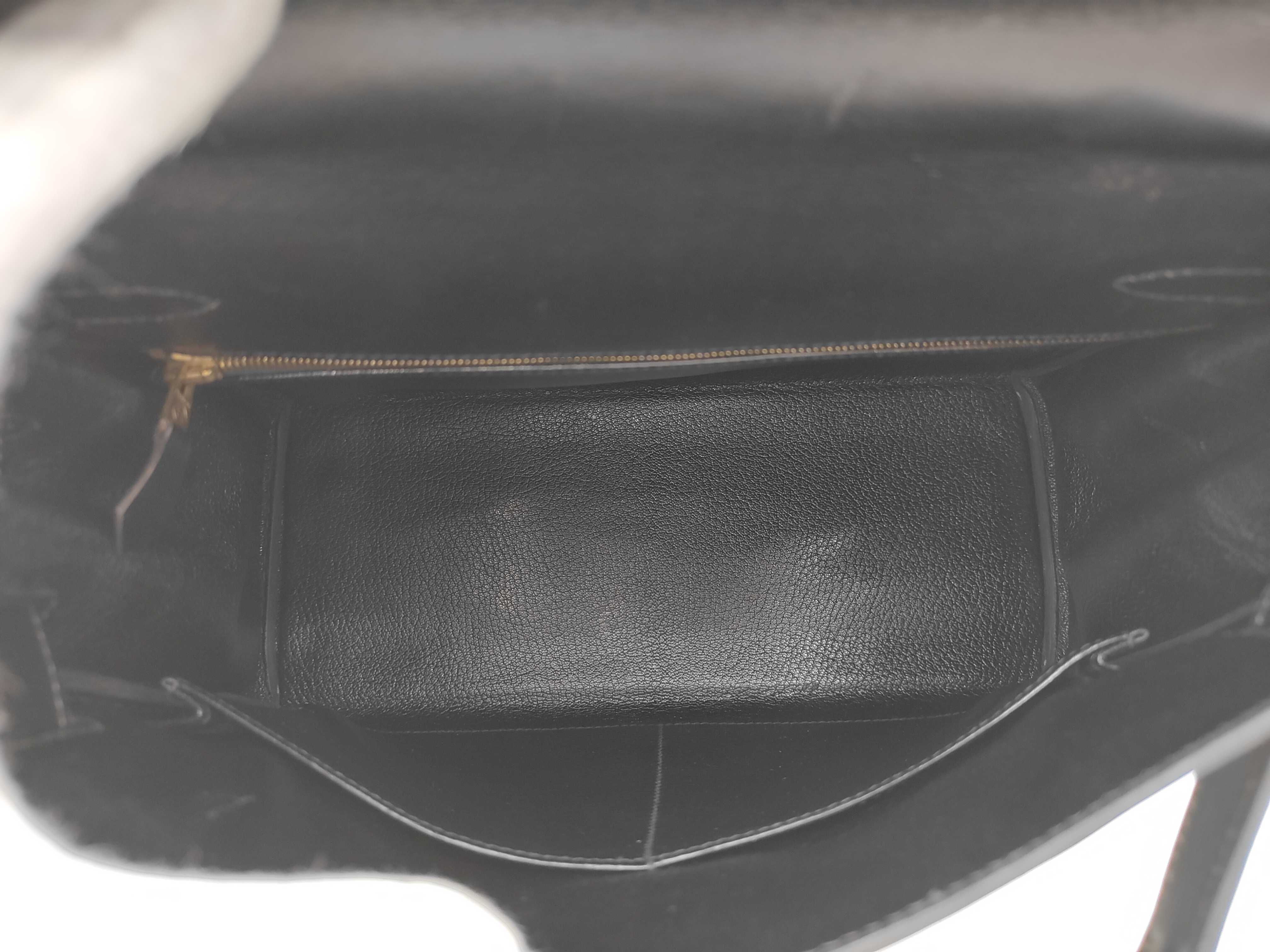 Kelly 28 Box Calf Leather, Black, Gold Hardware, Z Stamp, Handbag — view 10