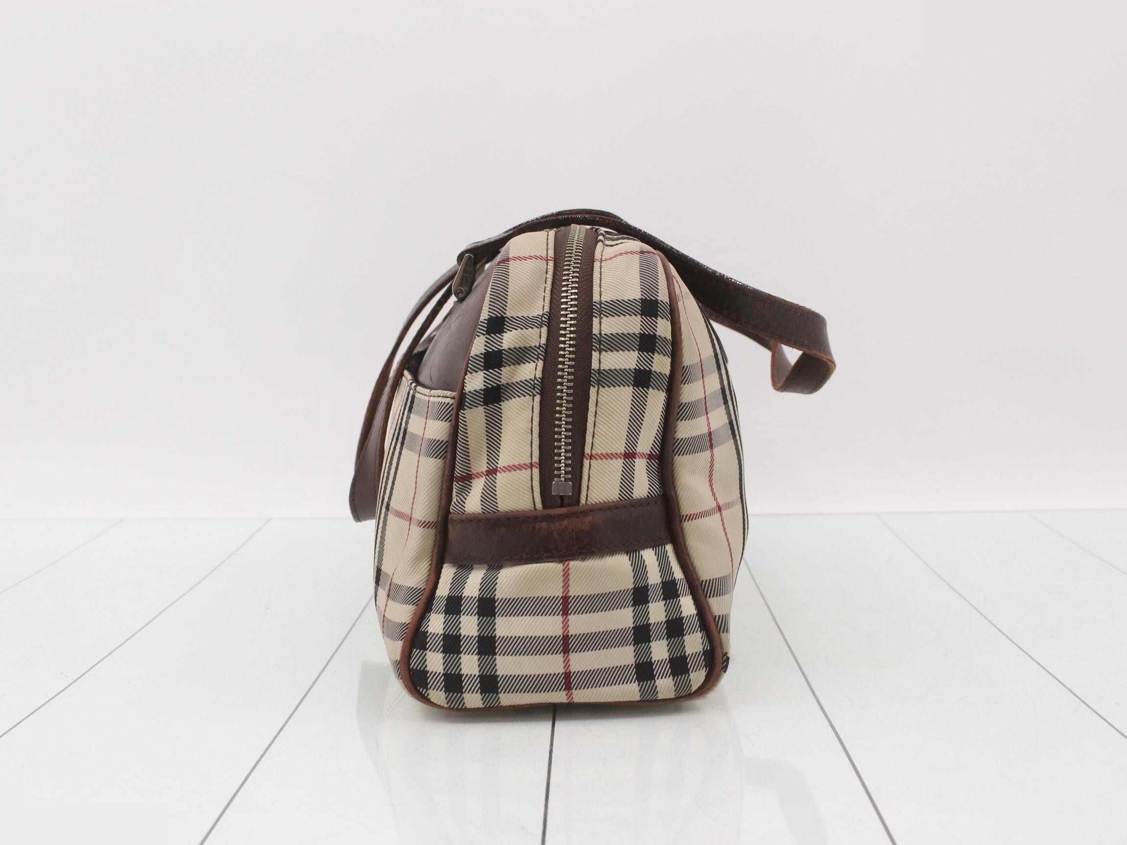 Nova Check Canvas Boston Bag — view 3