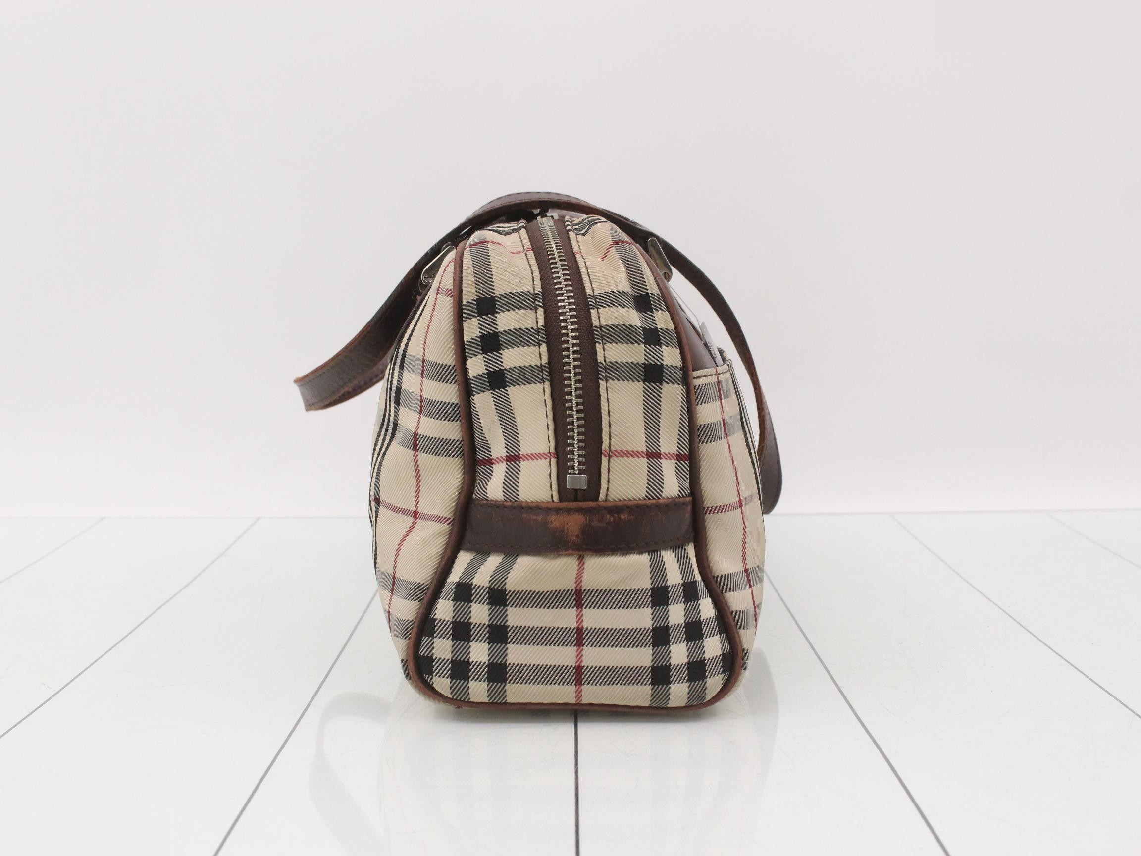 Nova Check Canvas Boston Bag — view 4