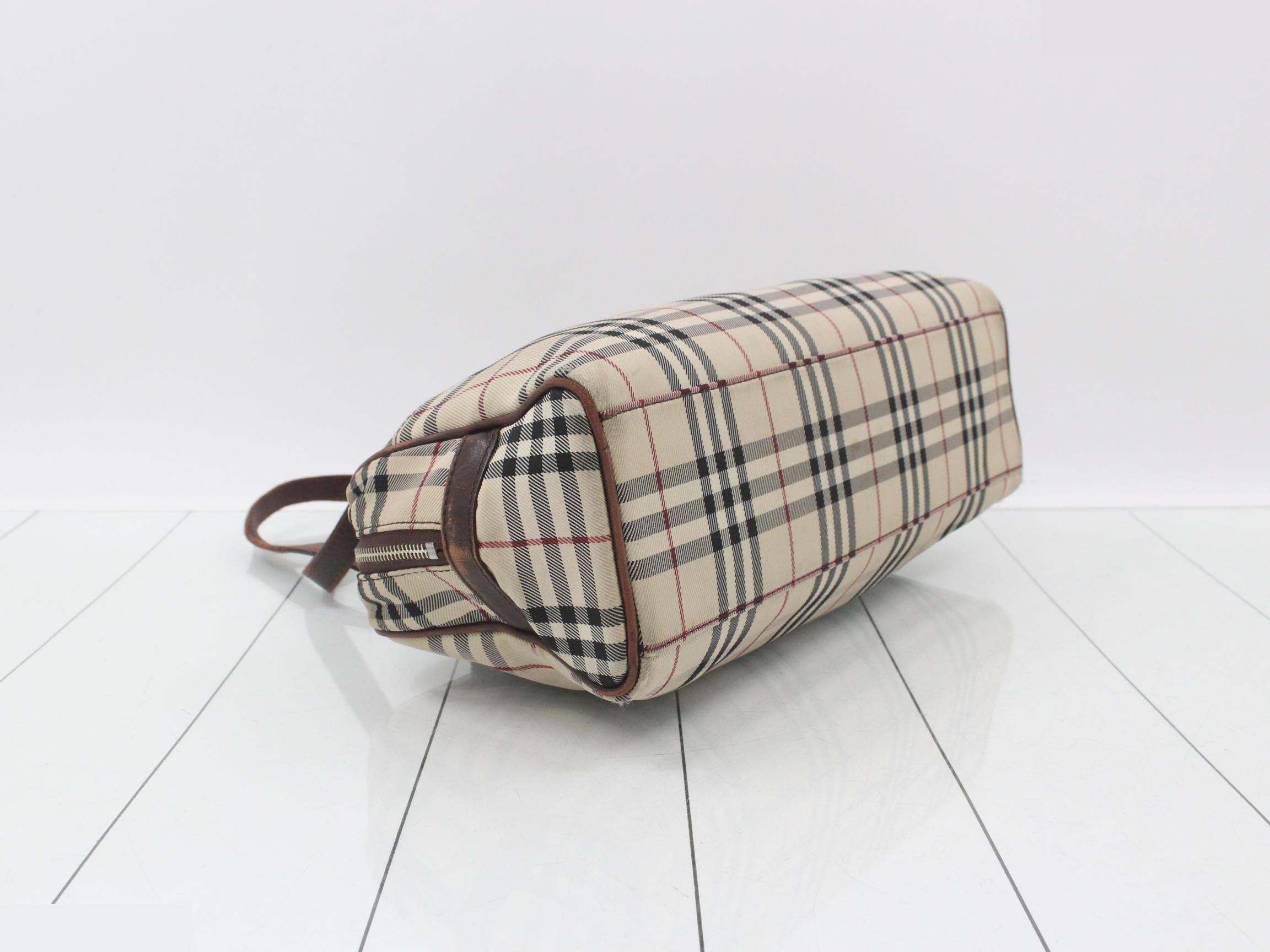 Nova Check Canvas Boston Bag — view 5