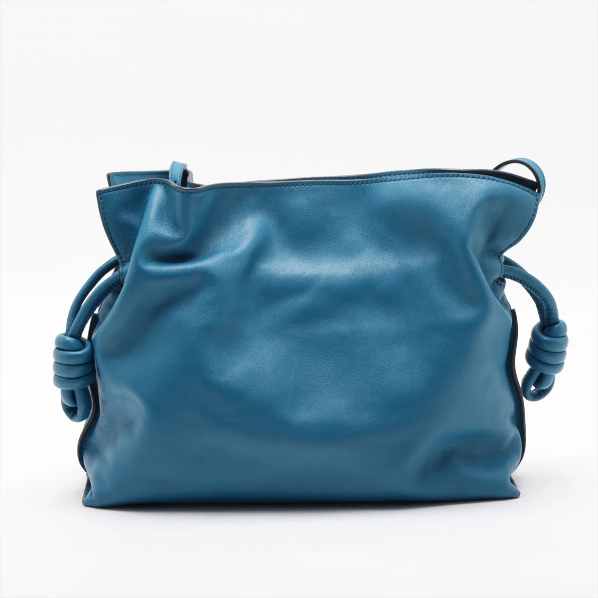 Flamenco Clutch Leather Shoulder Bag Blue — view 2