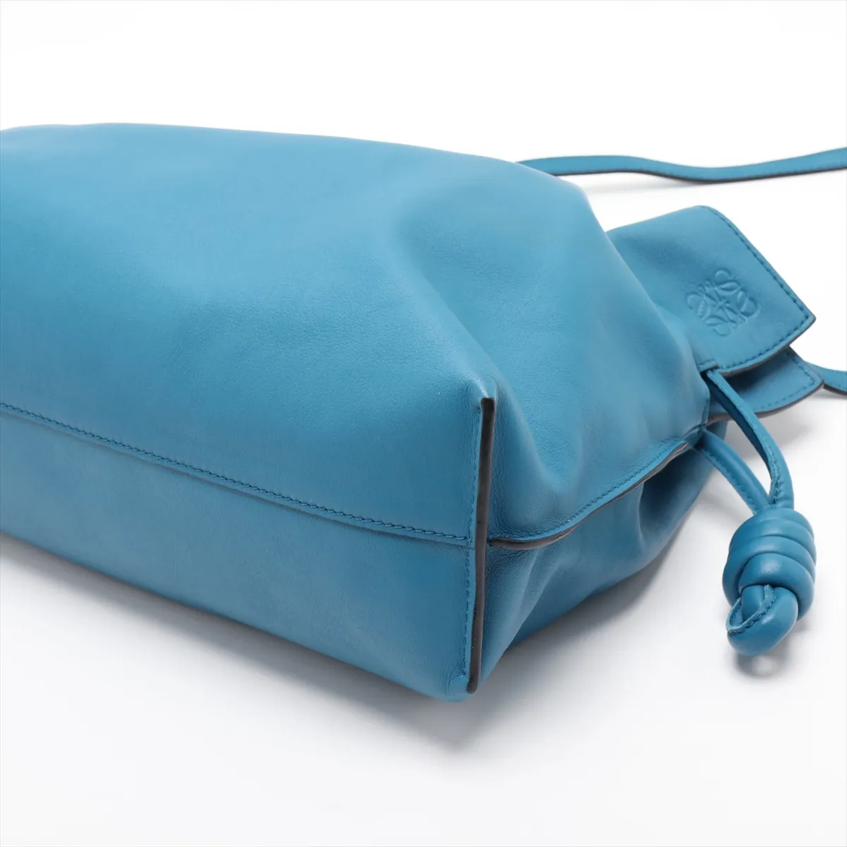 Flamenco Clutch Leather Shoulder Bag Blue — view 3