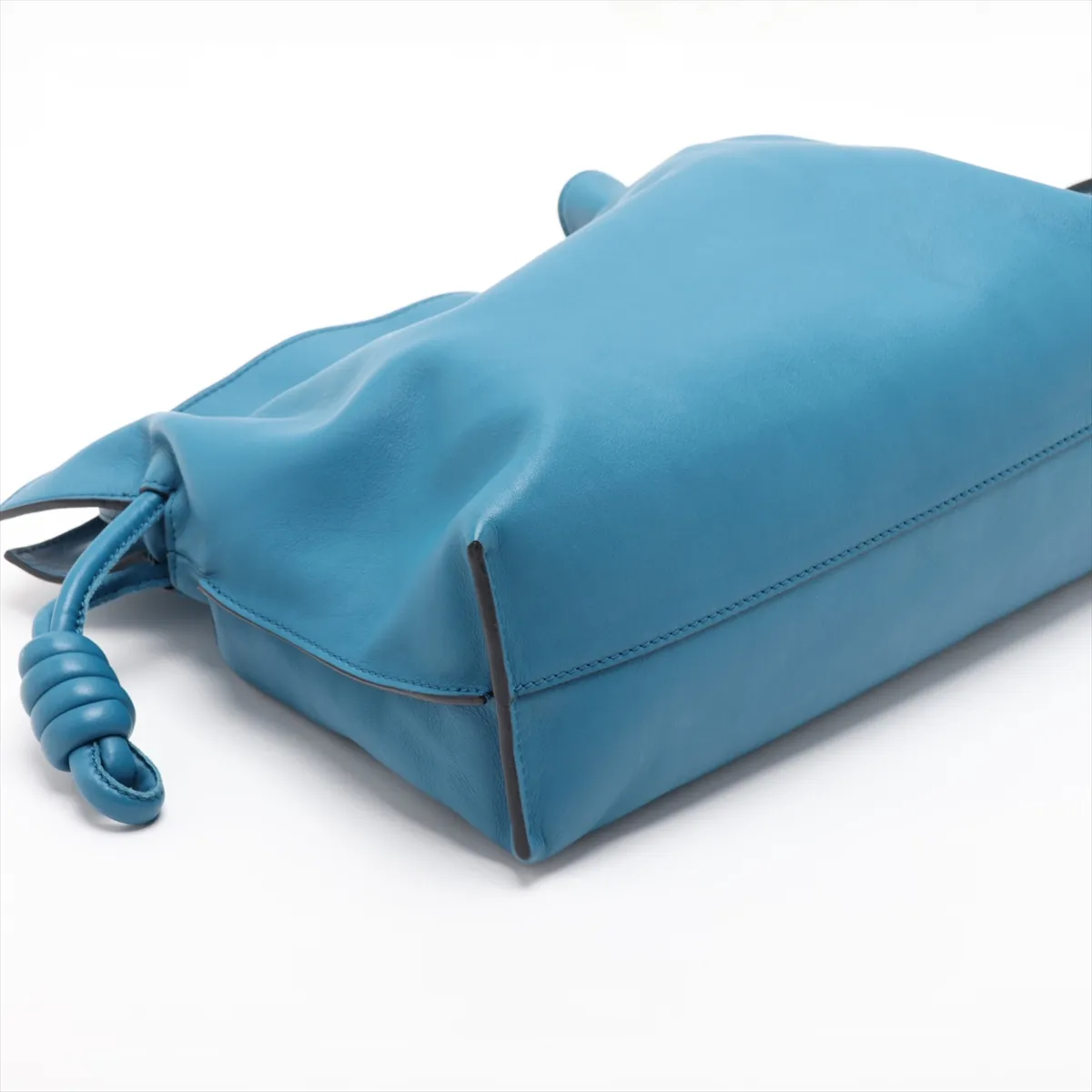 Flamenco Clutch Leather Shoulder Bag Blue — view 4