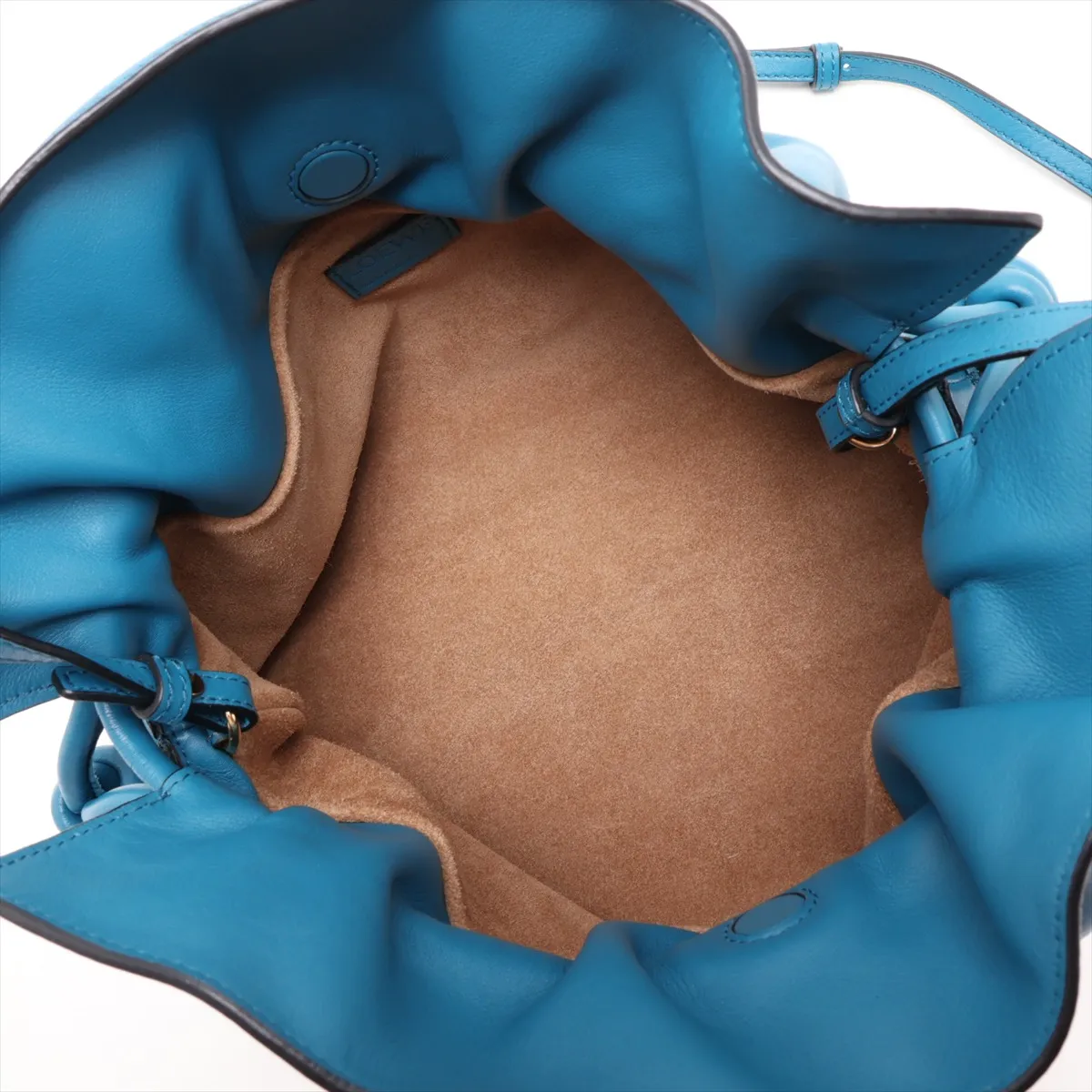 Flamenco Clutch Leather Shoulder Bag Blue — view 6