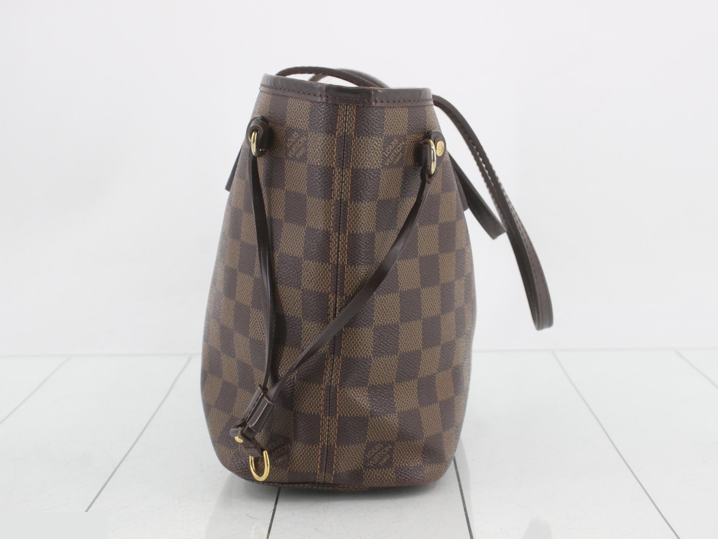 Neverfull PM Damier Ebene Brown Tote Bag — view 4