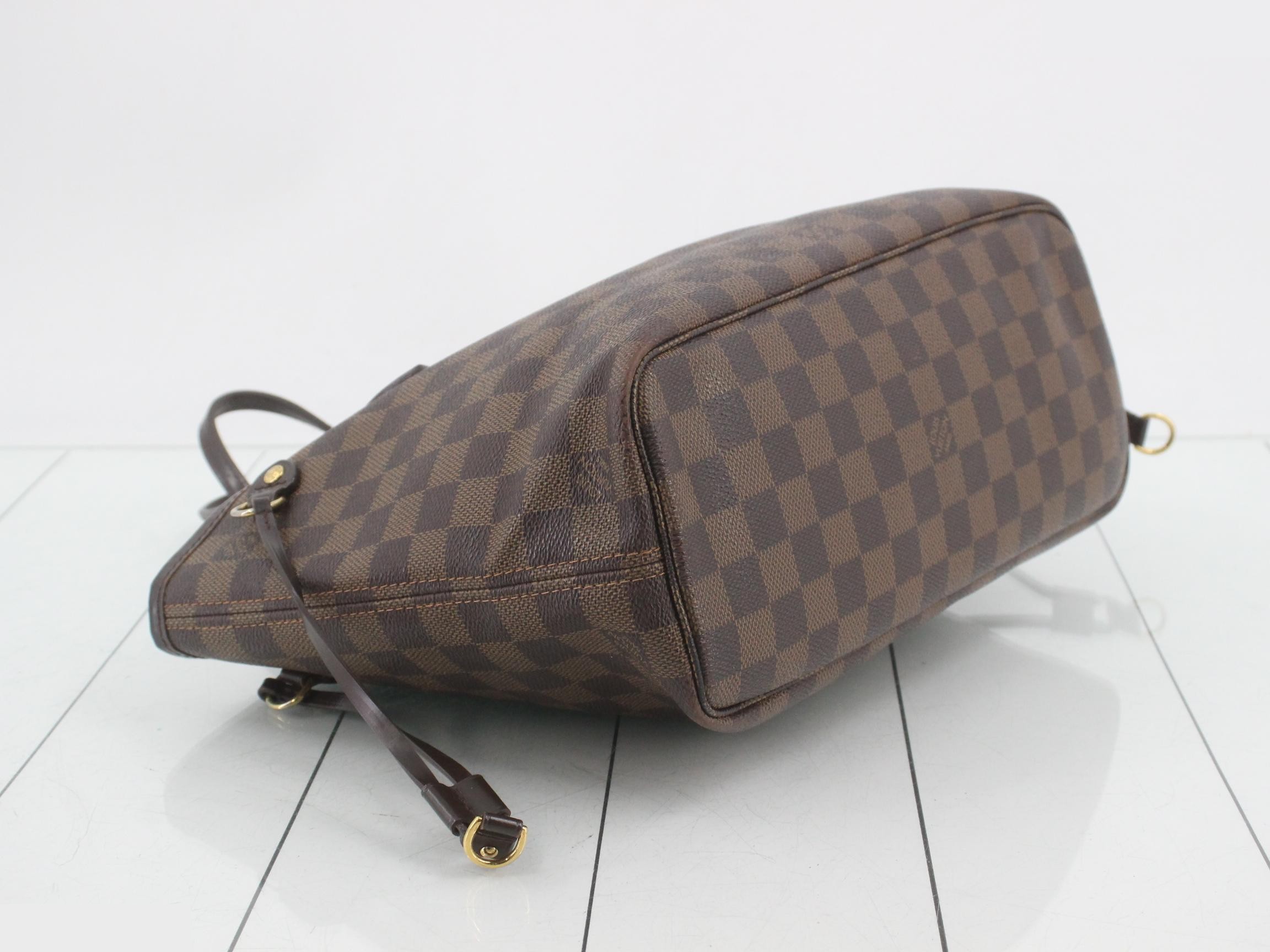 Neverfull PM Damier Ebene Brown Tote Bag — view 5