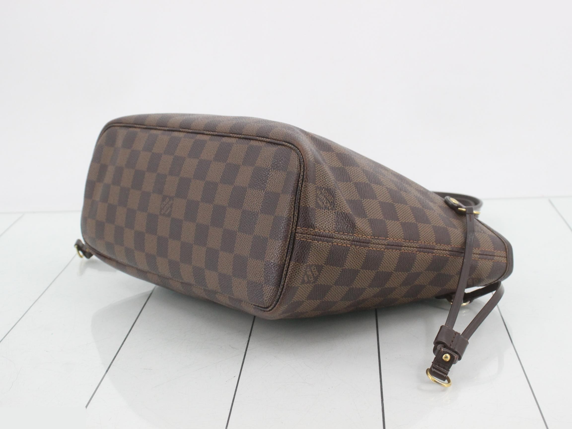 Neverfull PM Damier Ebene Brown Tote Bag — view 6