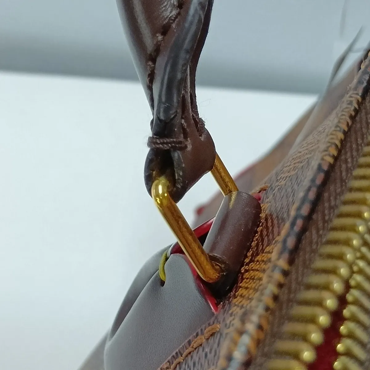 Damier Caissa Tote MM N41548 FL5115 Brown — view 14