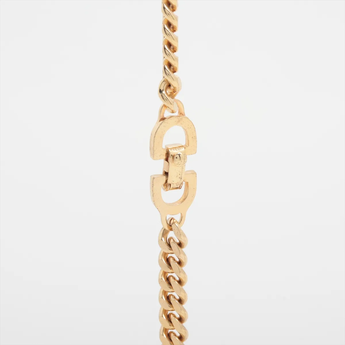 necklace, GP x rhinestones, gold, — view 4