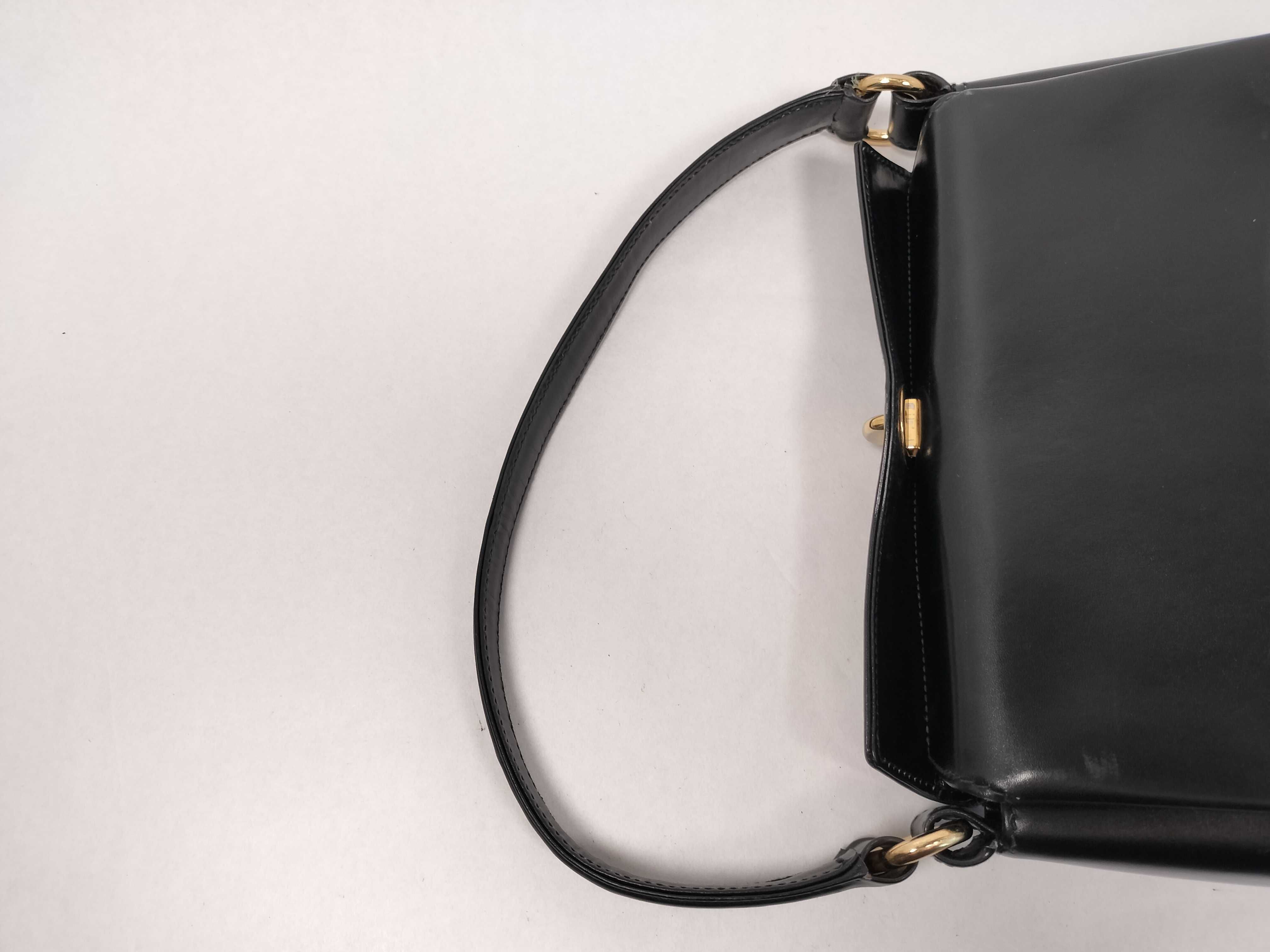 Turnlock Leather Shoulder Bag Handbag — view 3