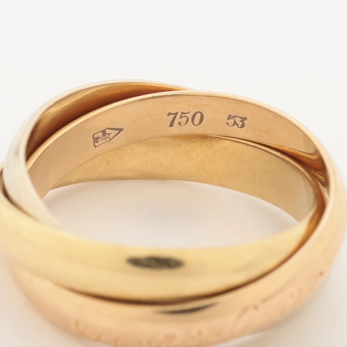 Trinity Ring 750 (YG x PG x WG) 8.0g 53 Engraving — view 3