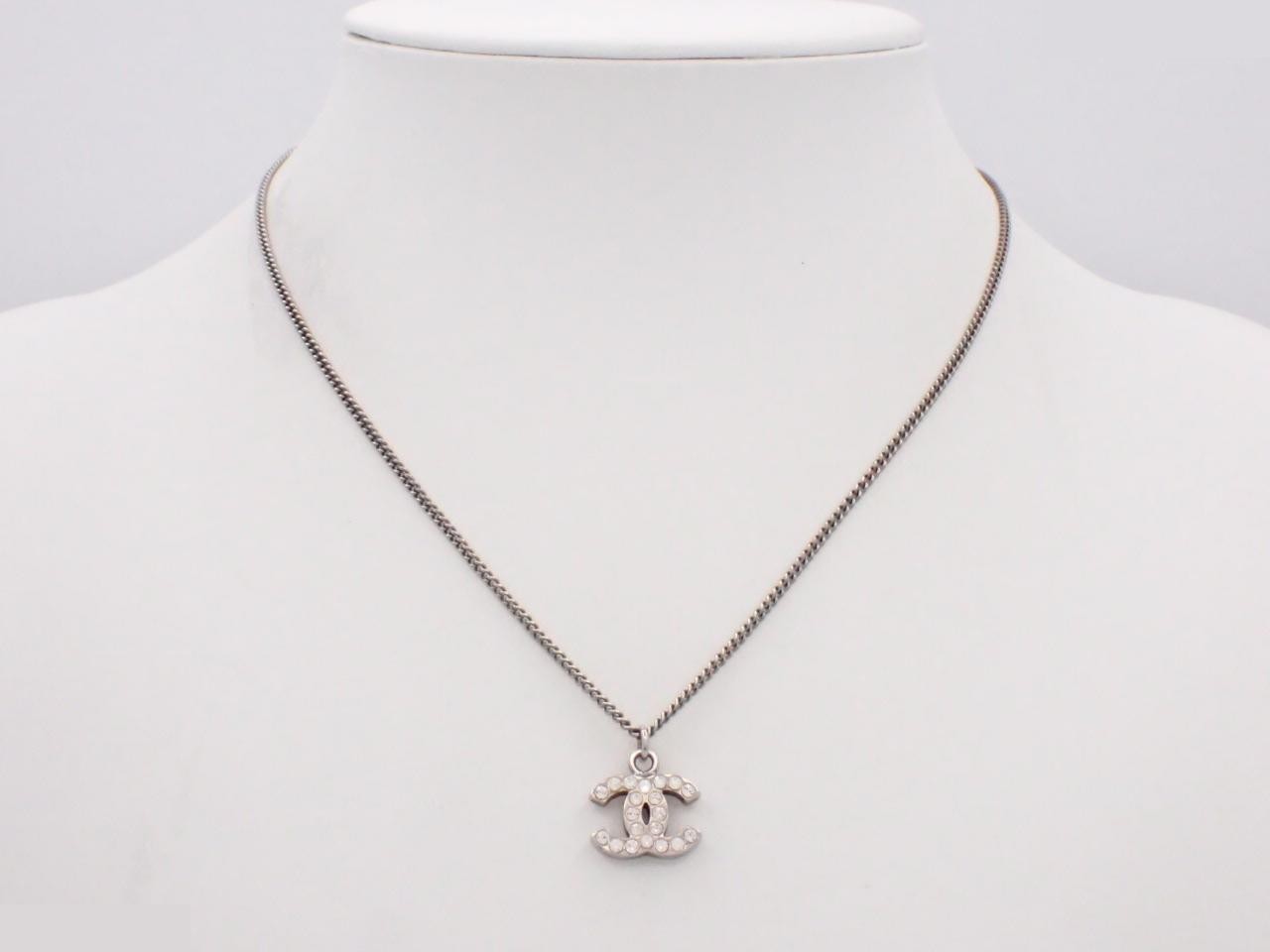 Coco Mark Rhinestone Necklace B11V, Chain approx. 43cm — view 3
