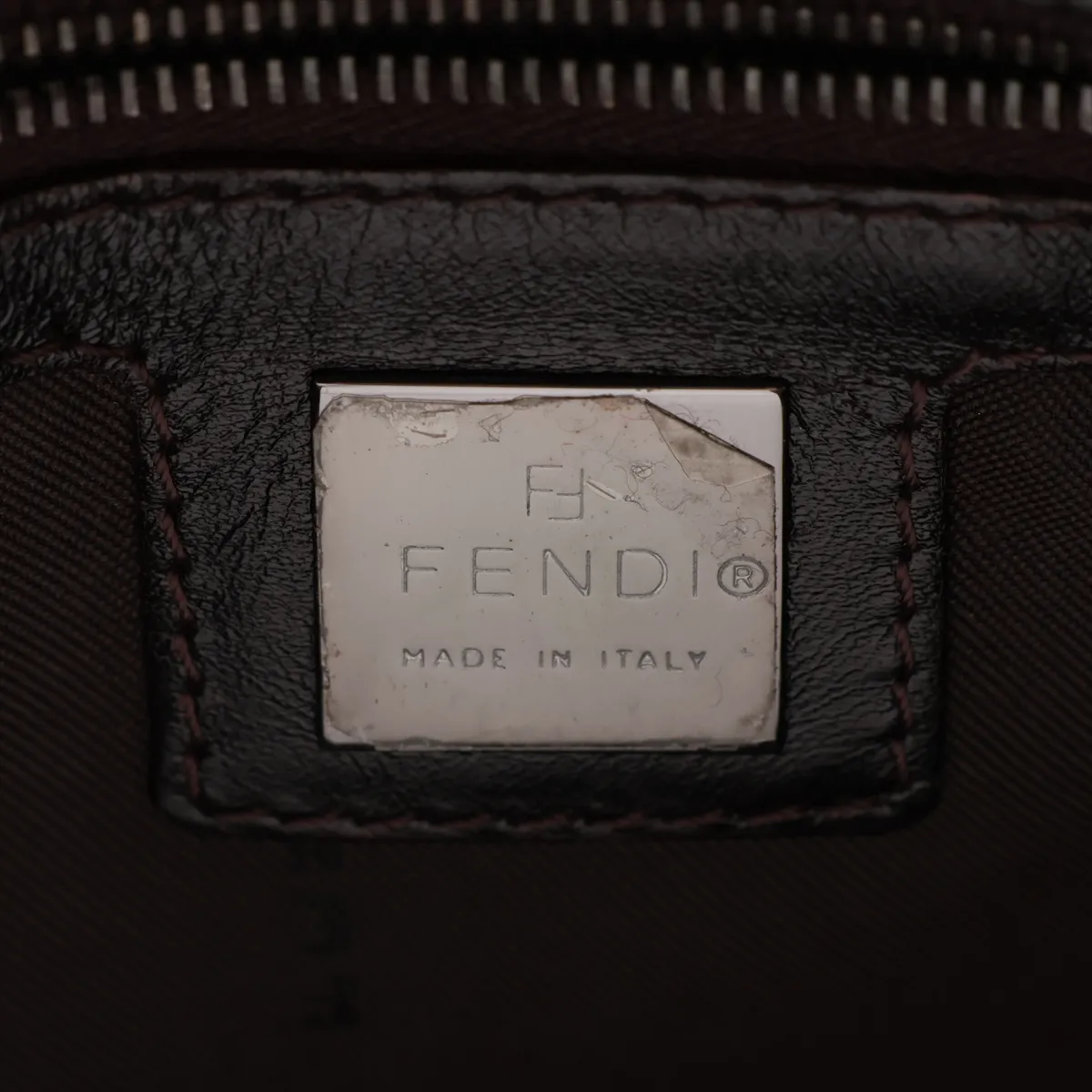 calfskin and leather shoulder bag, brown — view 9