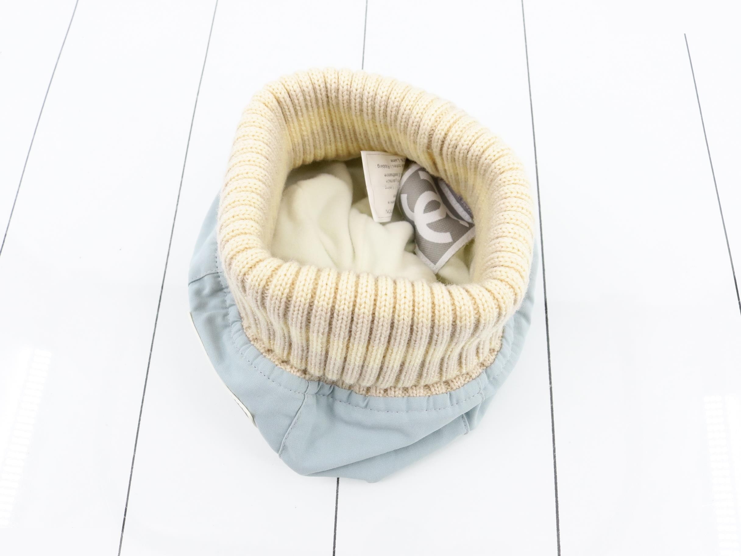 Sports line (accessories) - Hats: Knit hat, beanie, blue, beige — view 3