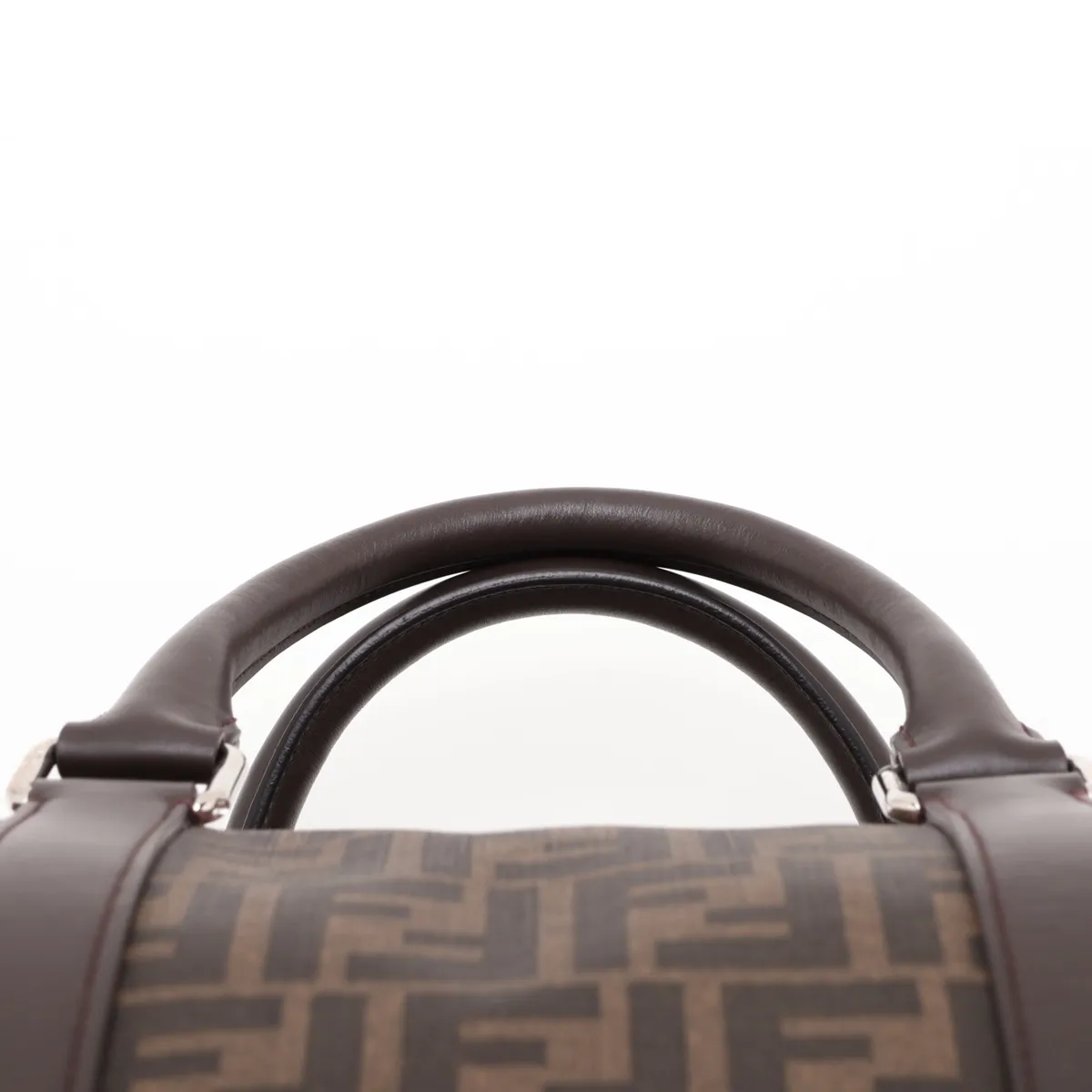 Zucca 7VV161 PVC x Leather 2-Way Boston Bag, Brown — view 6