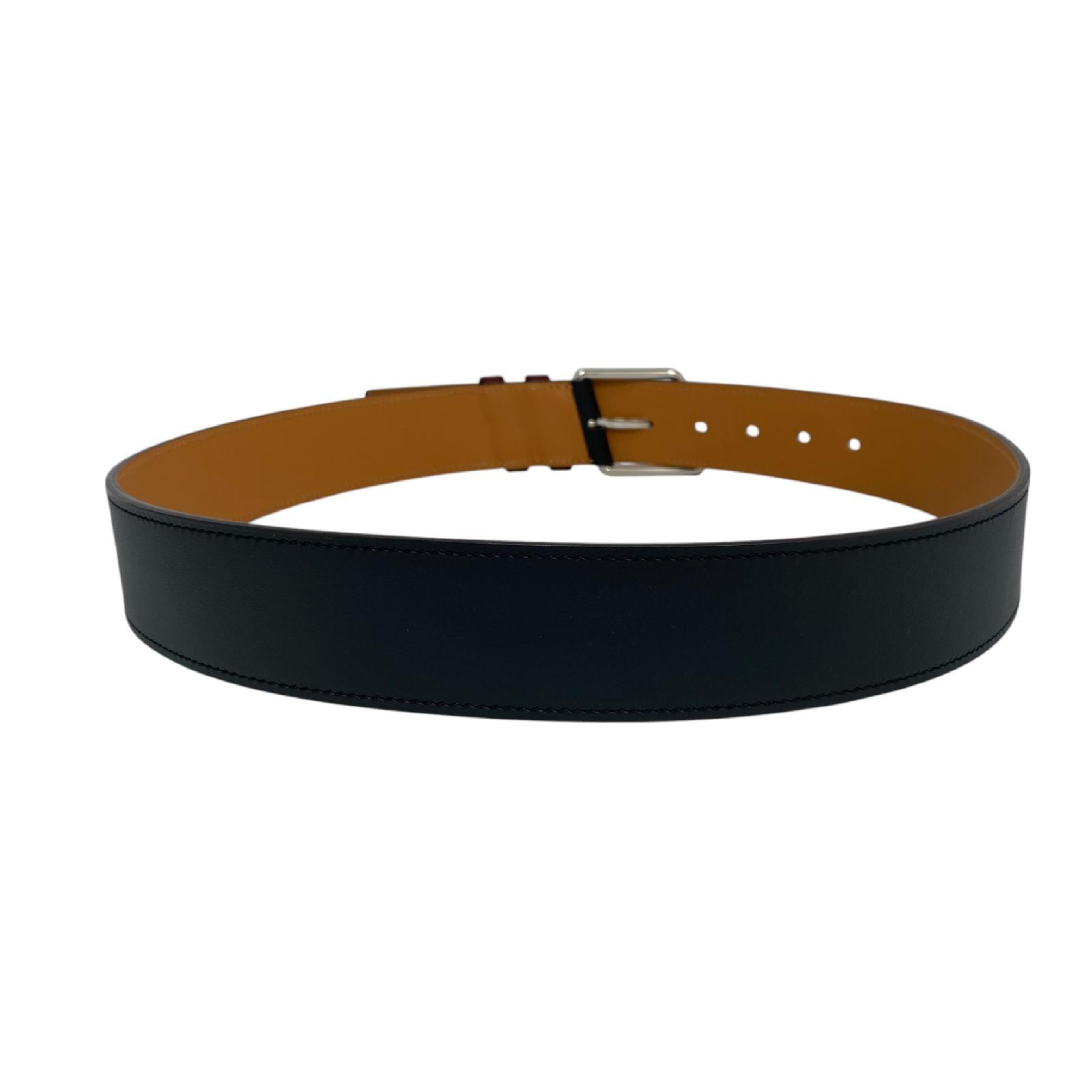 【*Shipped from: Hong Kong*】HERMES ( ) Black Calfskin H Logo Belt #85 Stamp A Belt — view 3