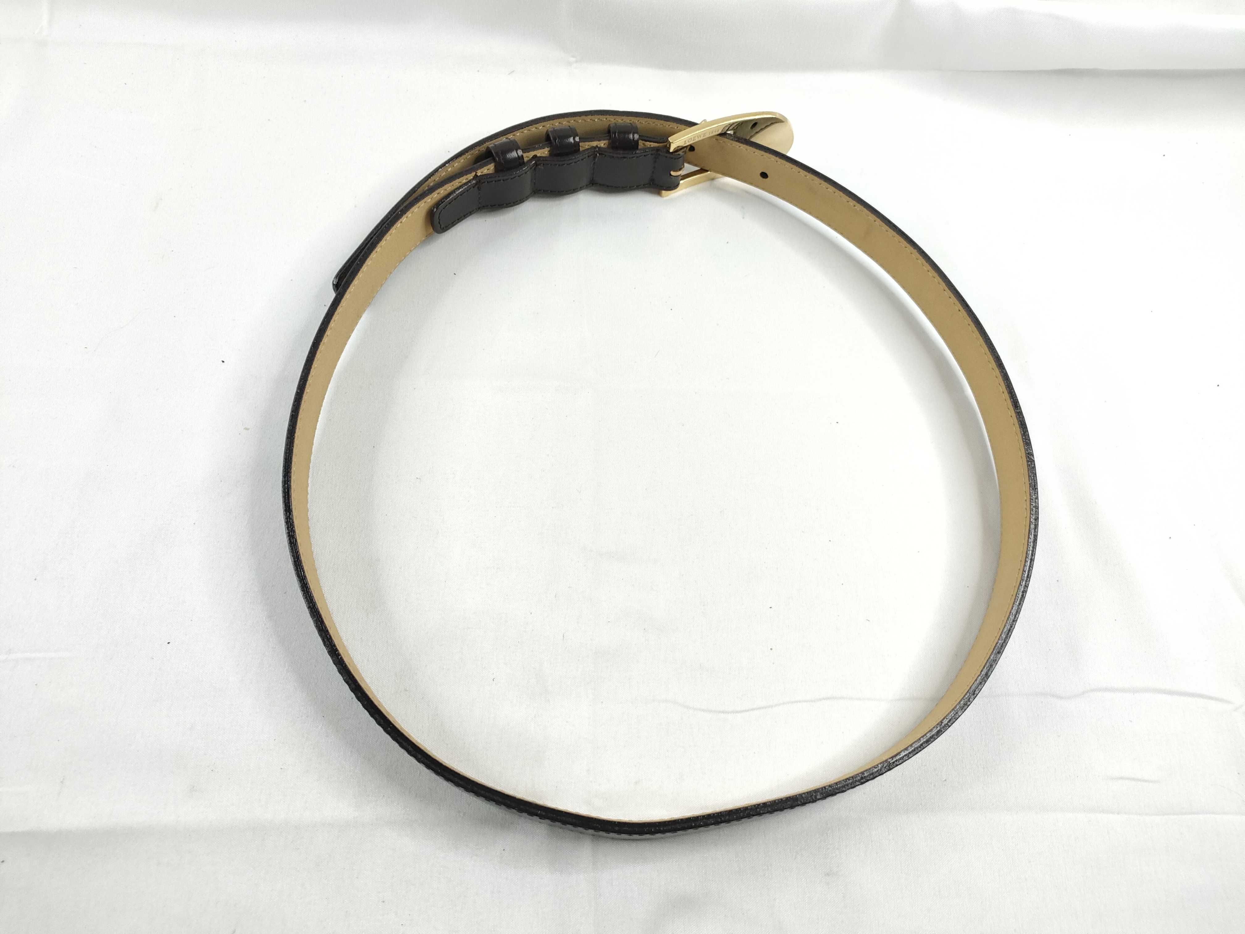 belt, leather, Anagram design, brown belt — view 2