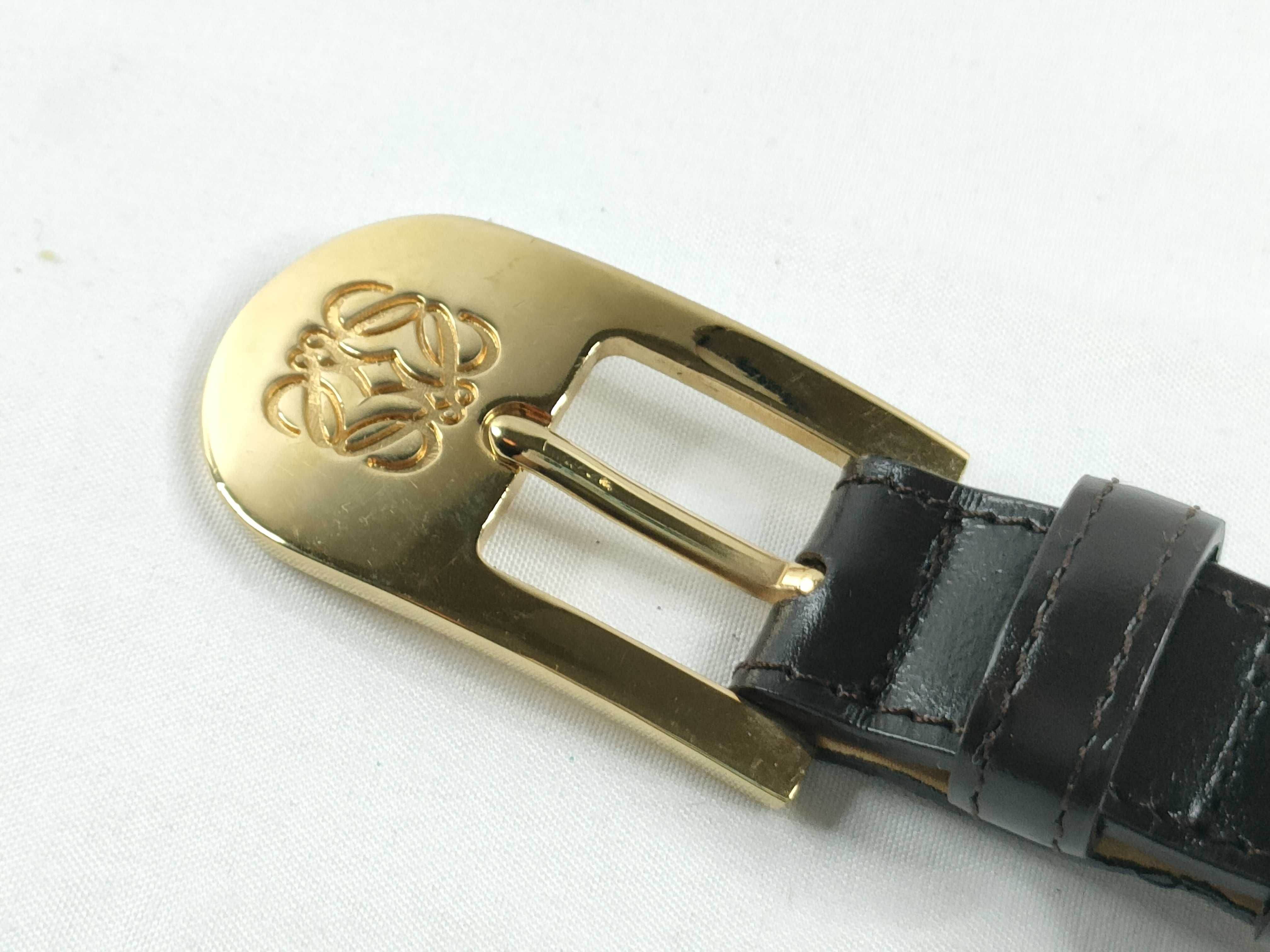 belt, leather, Anagram design, brown belt — view 3