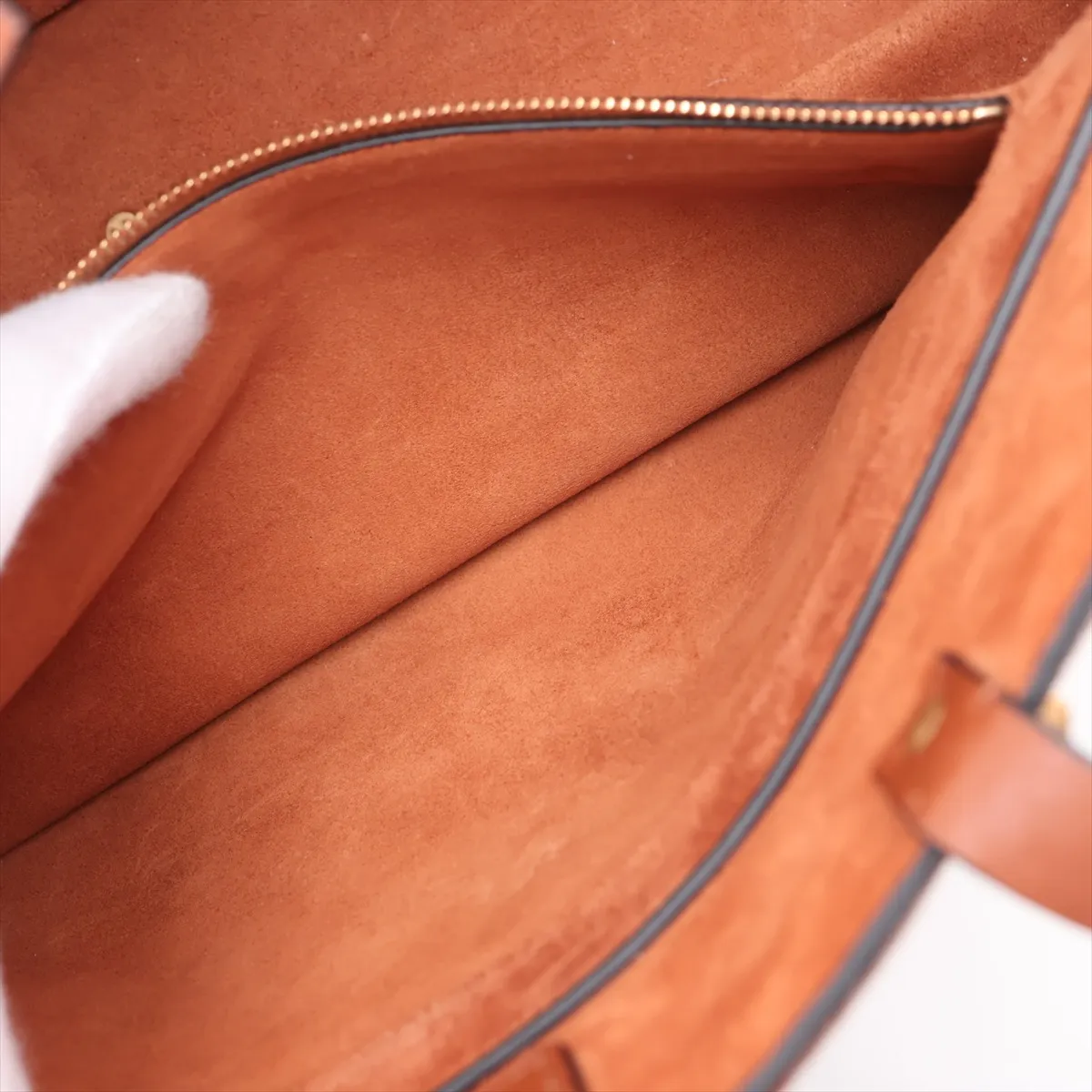 Roman Studded Leather 2-Way Tote Bag, Brown — view 9