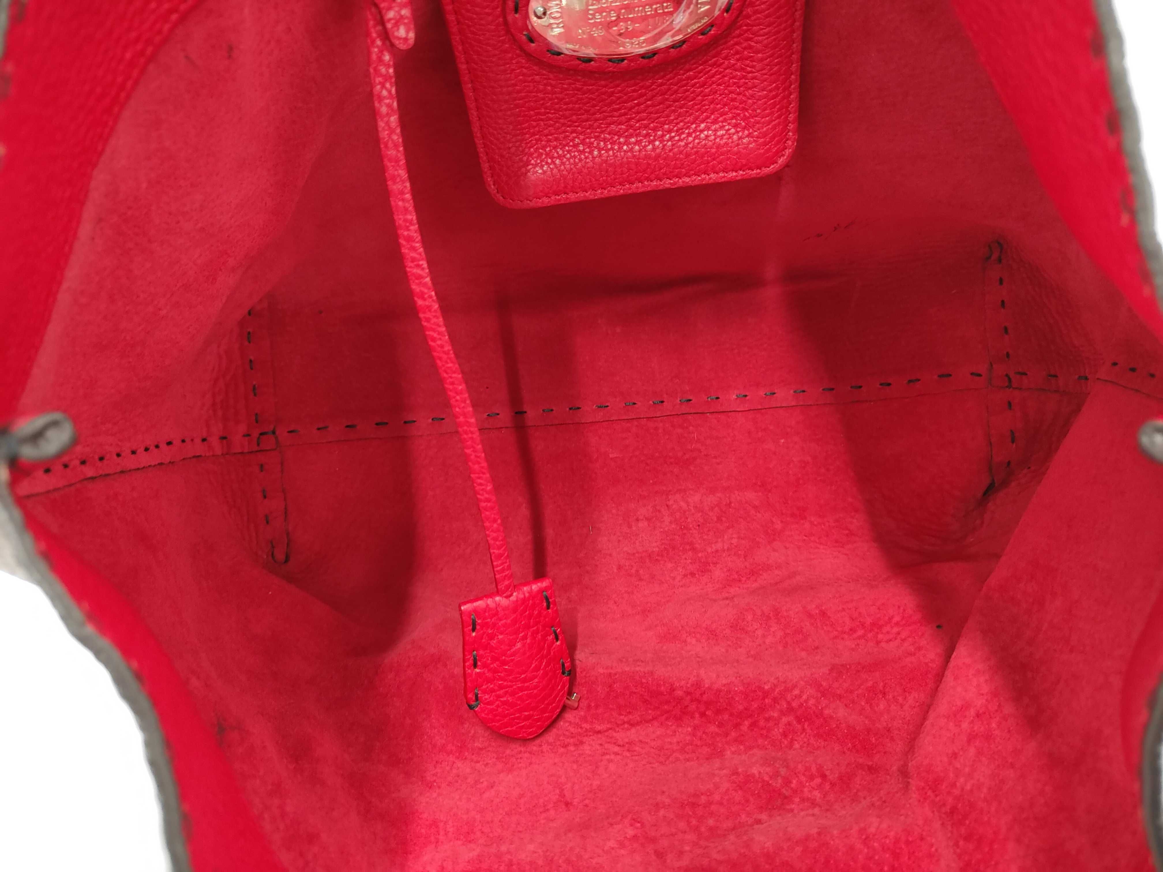 Leather Carla Selleria Tote Bag, Stitched Brown, with Dust Bag. — view 9