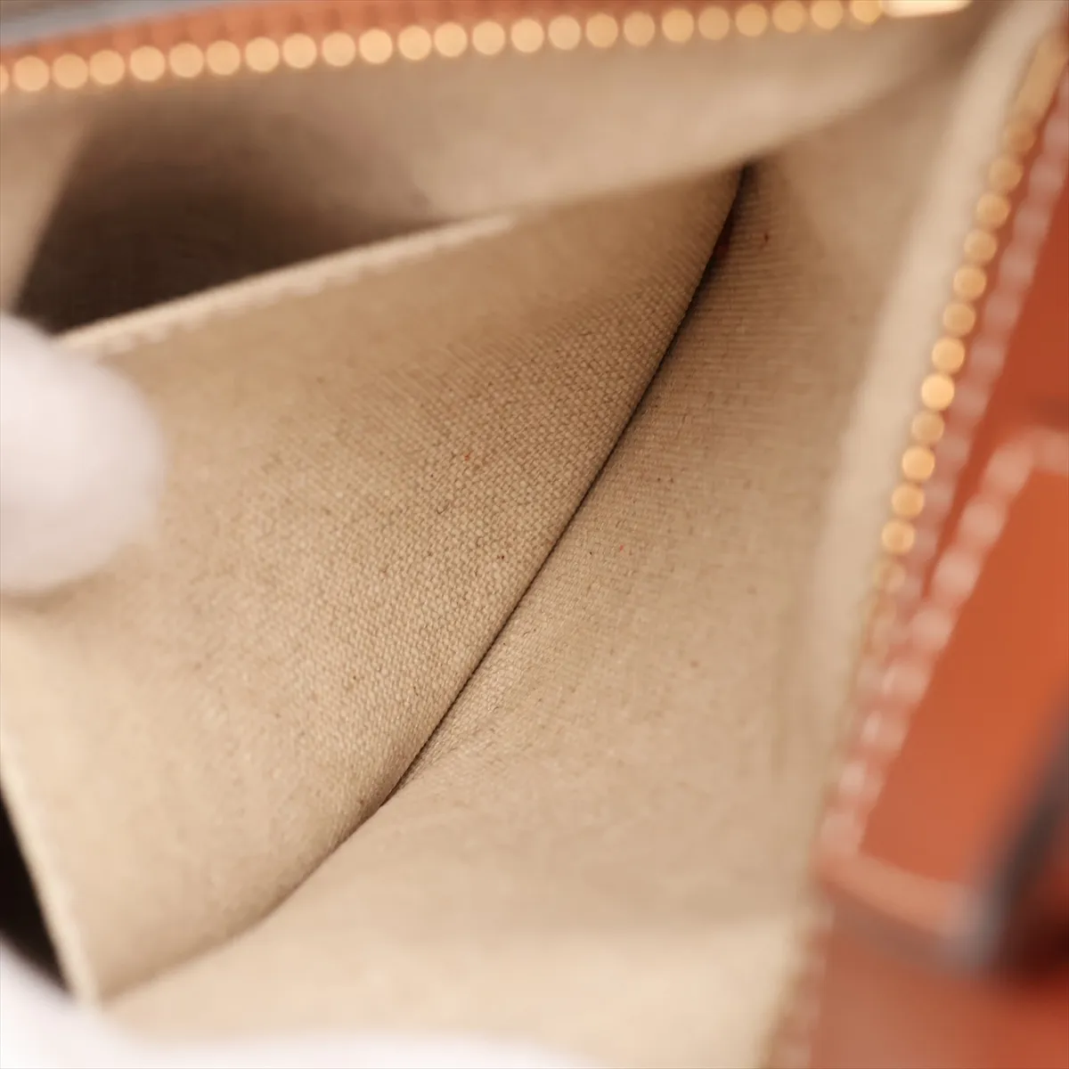 Vertical Cabas Canvas x Leather 2-Way Handbag Brown — view 11