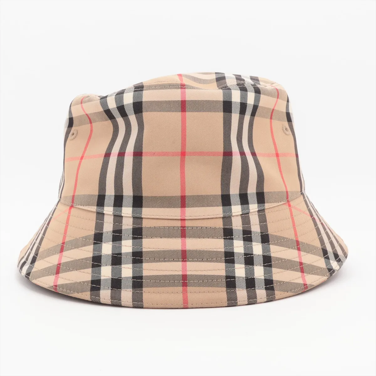 Nova Check Bucket Hat, Size L, Cotton x Polyester, Beige. Shows signs of wear, — view 3
