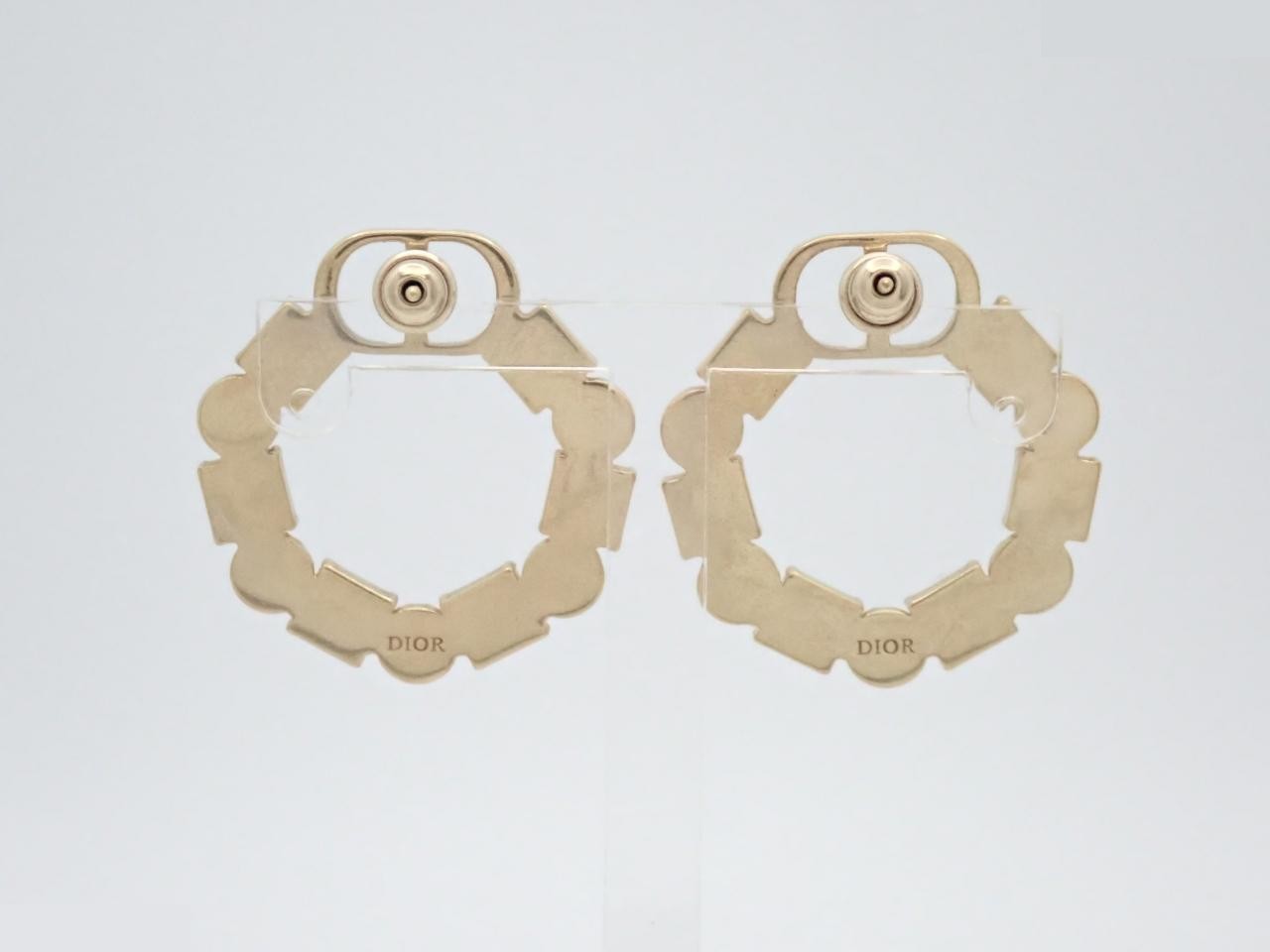 Gold earrings — view 2