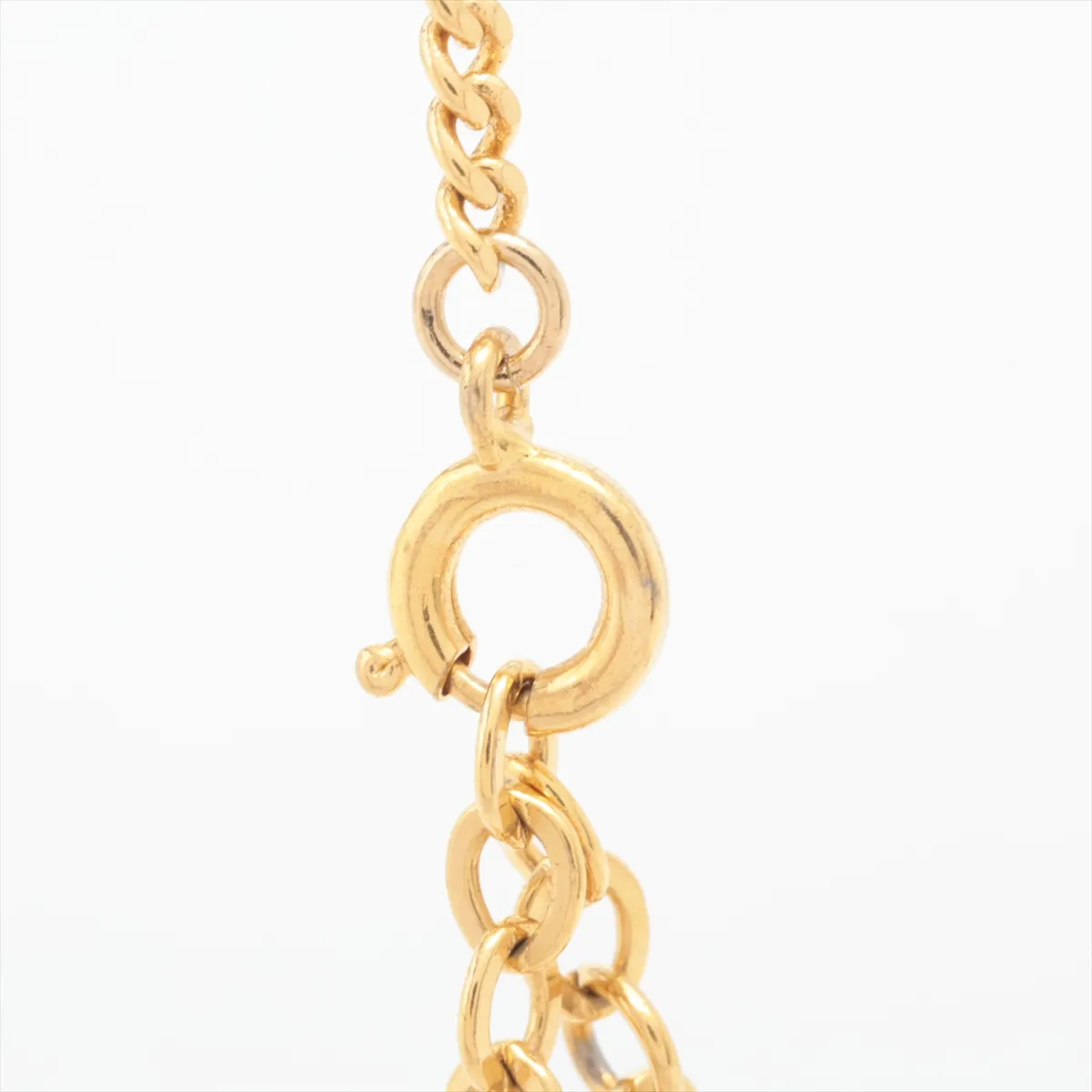 CD Logo Necklace GP x Rhinestone Gold — view 3