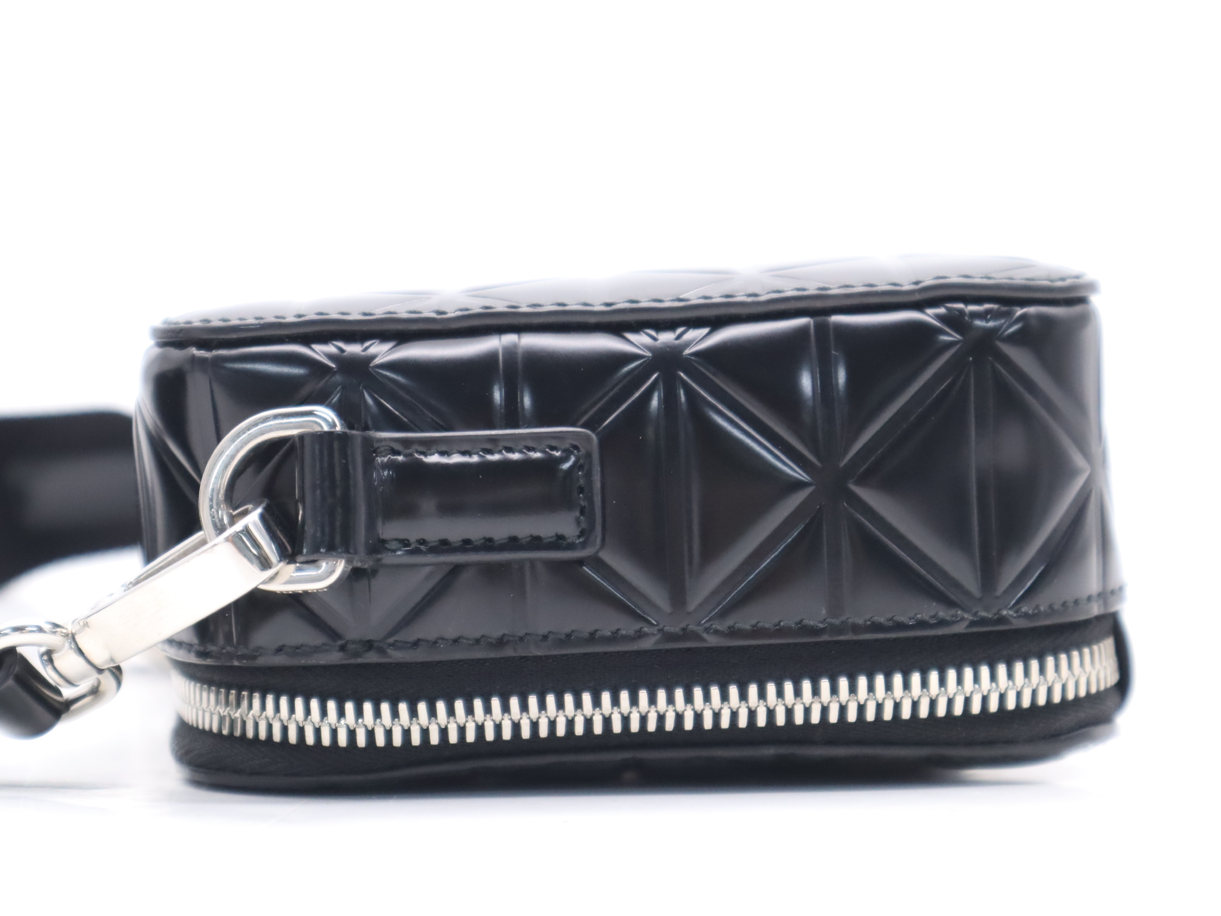 Leather Shoulder Bag, Black, with Shoulder Strap and Pouch. — view 3