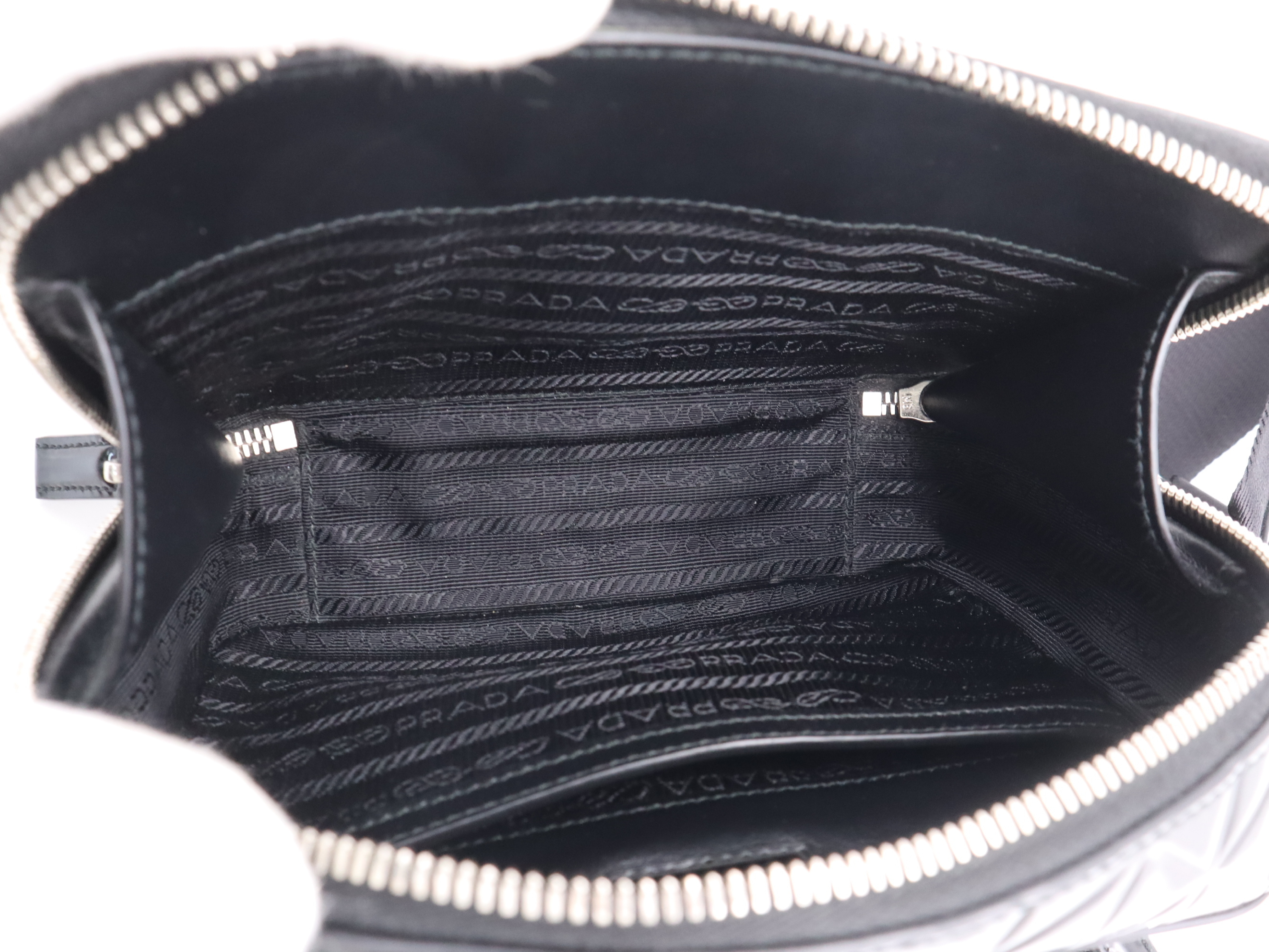 Leather Shoulder Bag, Black, with Shoulder Strap and Pouch. — view 9