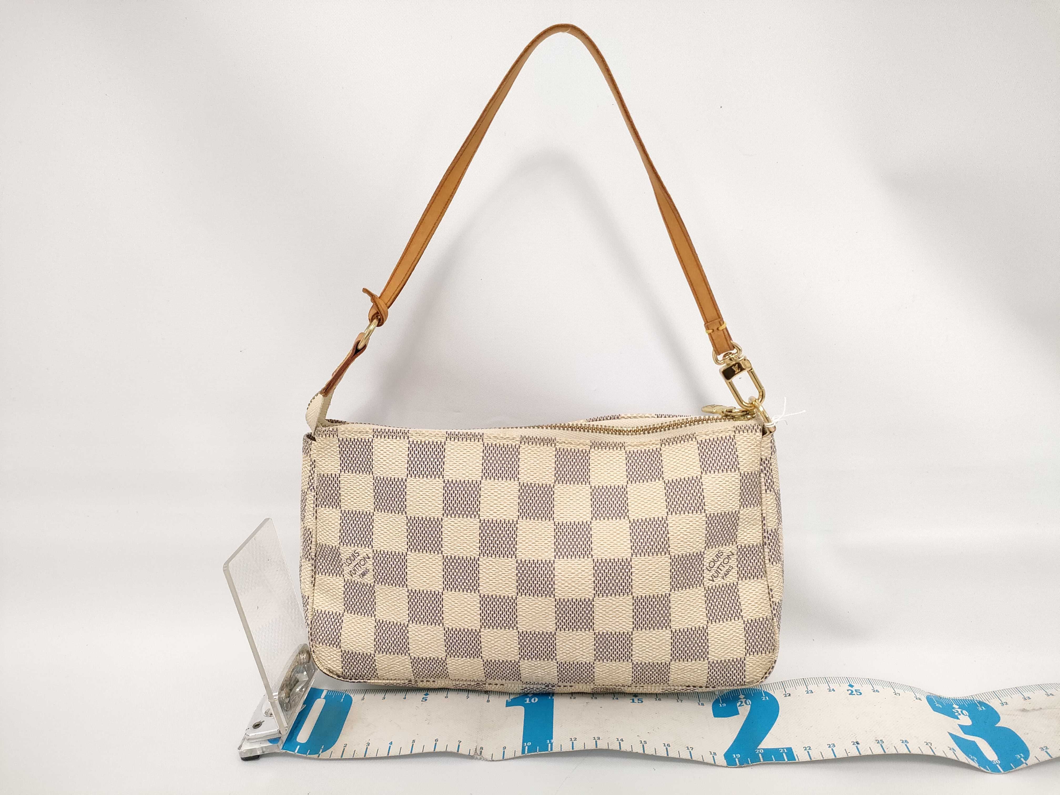 Damier Azur Louis Vuitton Accessories Azur White Pouch — view 2