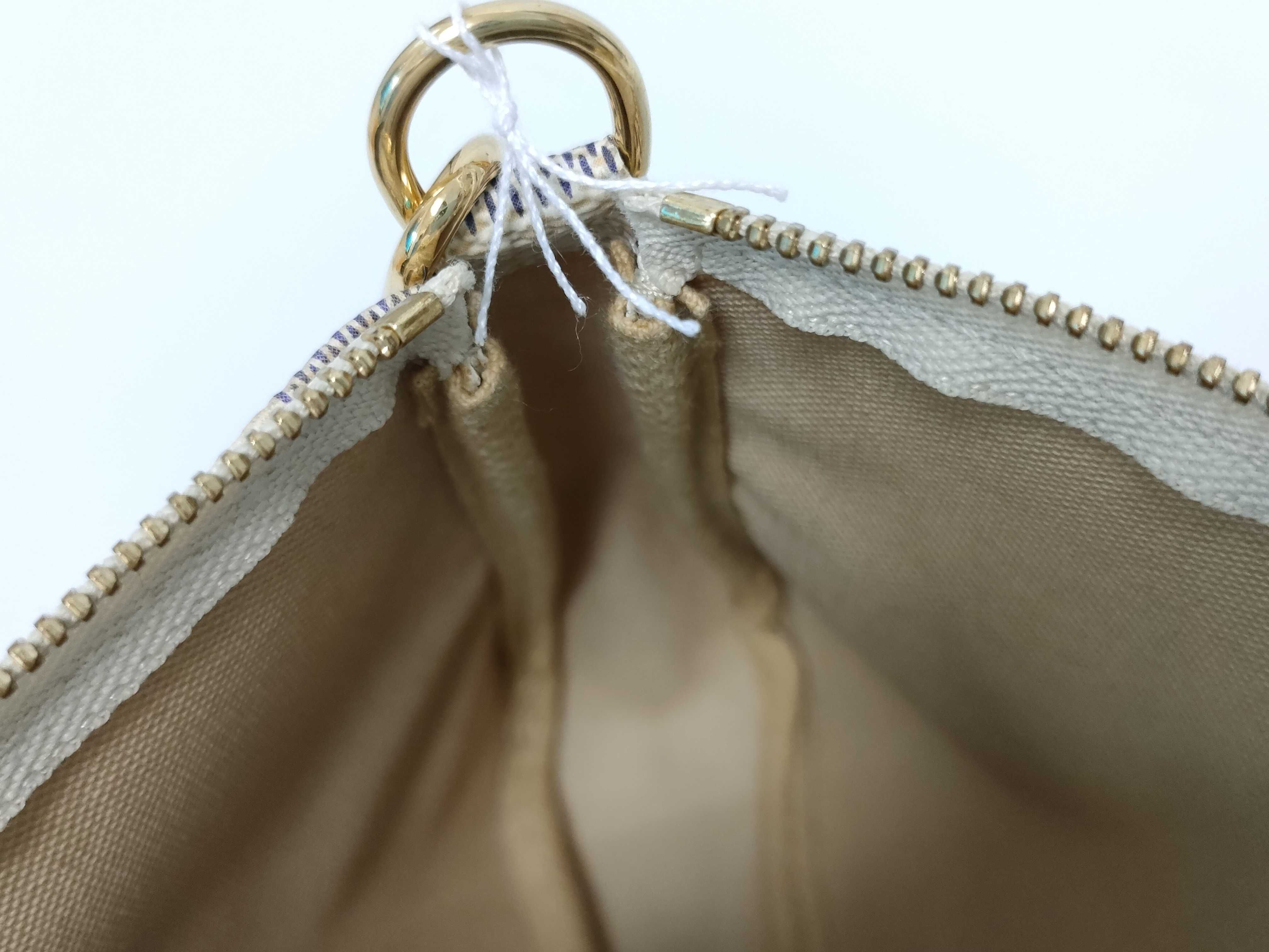 Damier Azur Louis Vuitton Accessories Azur White Pouch — view 11