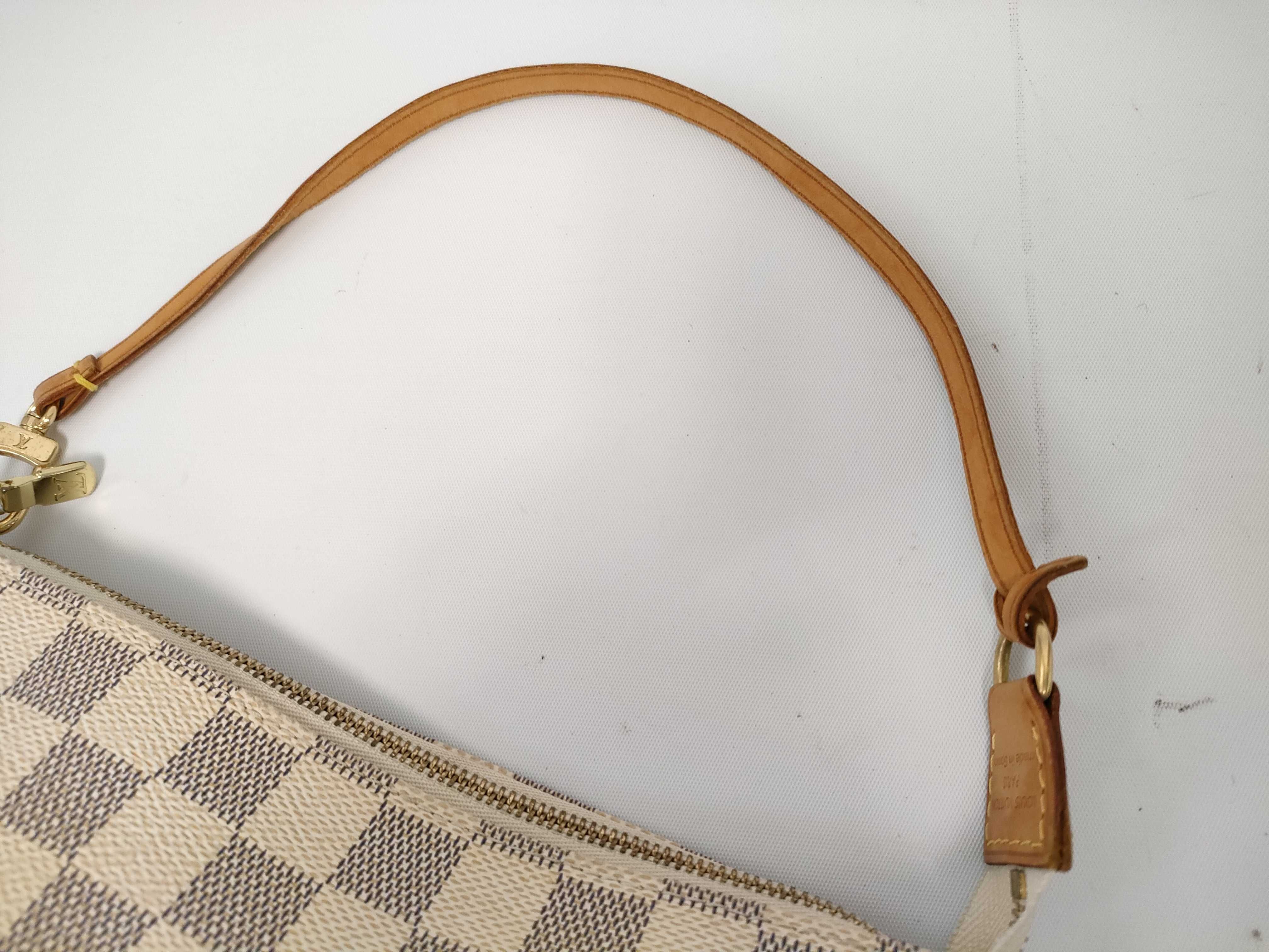 Damier Azur Louis Vuitton Accessories Azur White Pouch — view 3