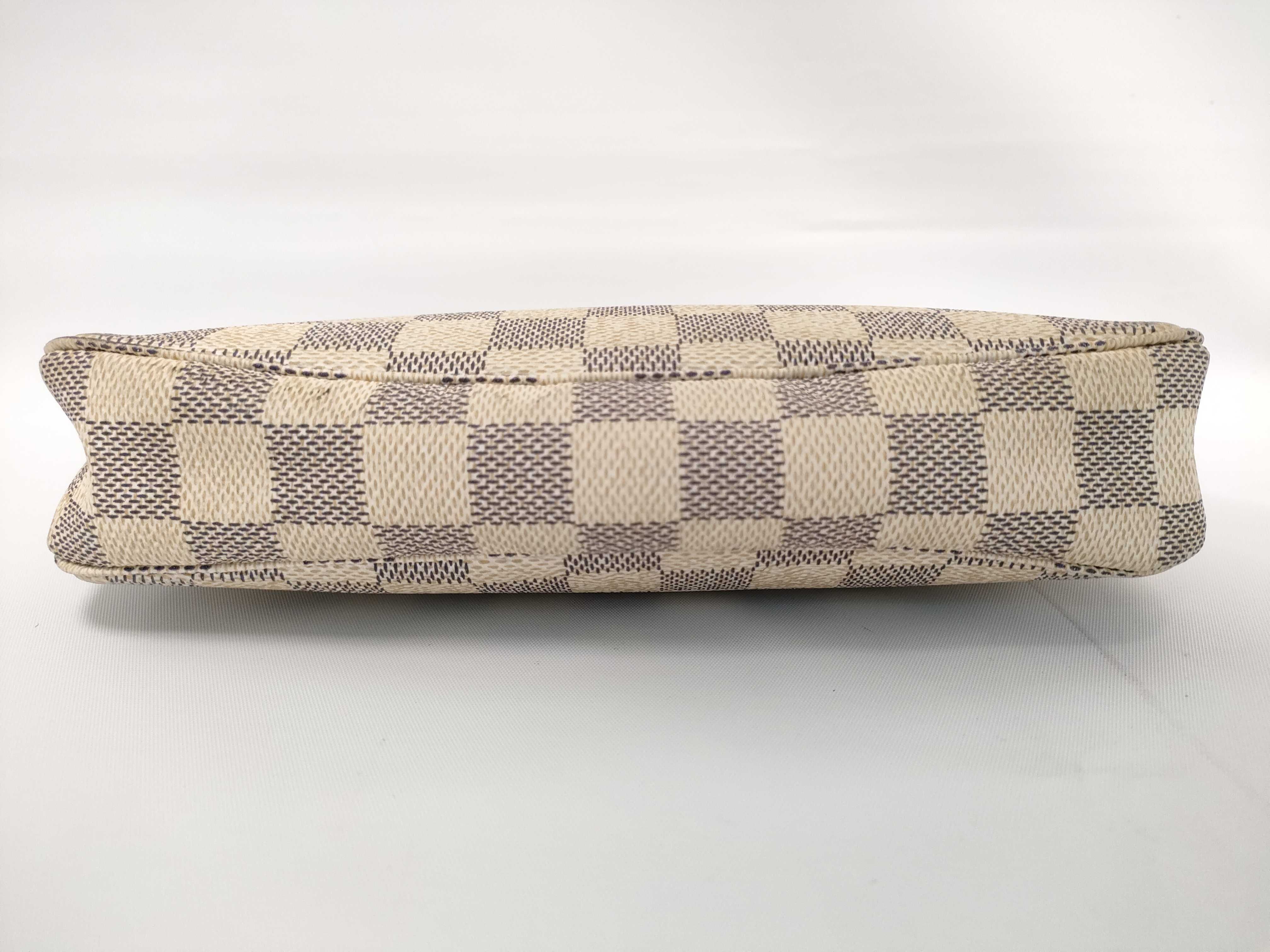 Damier Azur Louis Vuitton Accessories Azur White Pouch — view 8