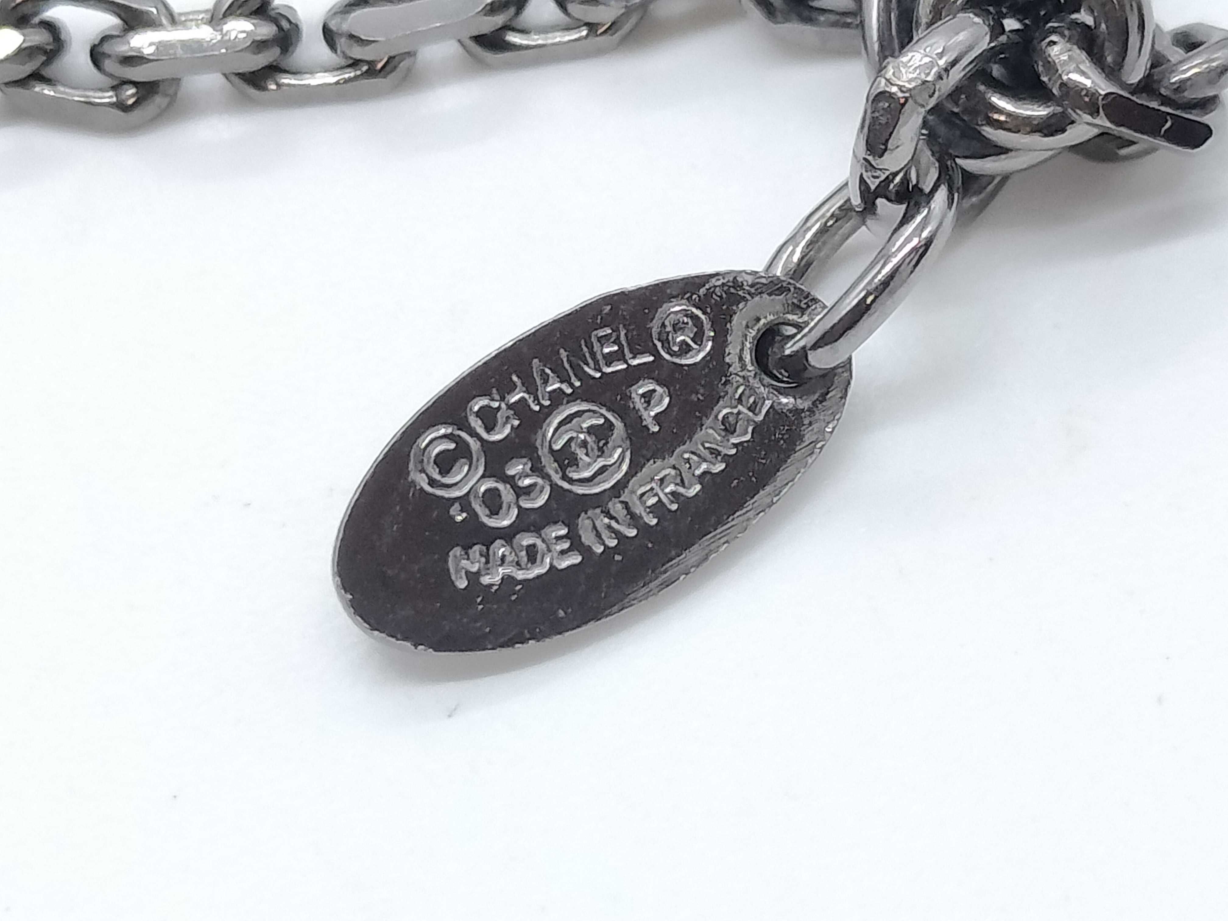 03P Skull Bone Coco Mark Plastic Chain Necklace — view 5