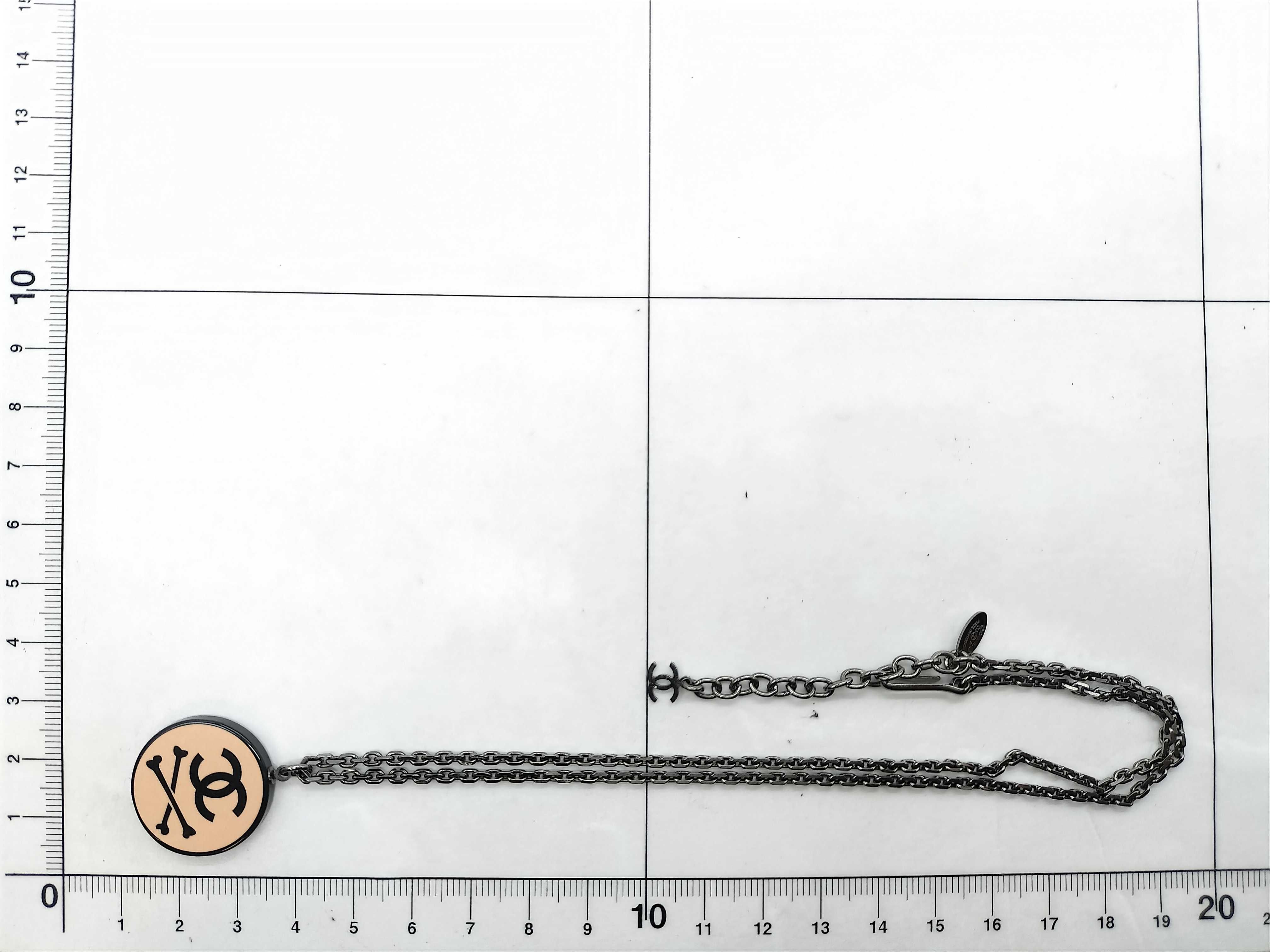 03P Skull Bone Coco Mark Plastic Chain Necklace — view 6